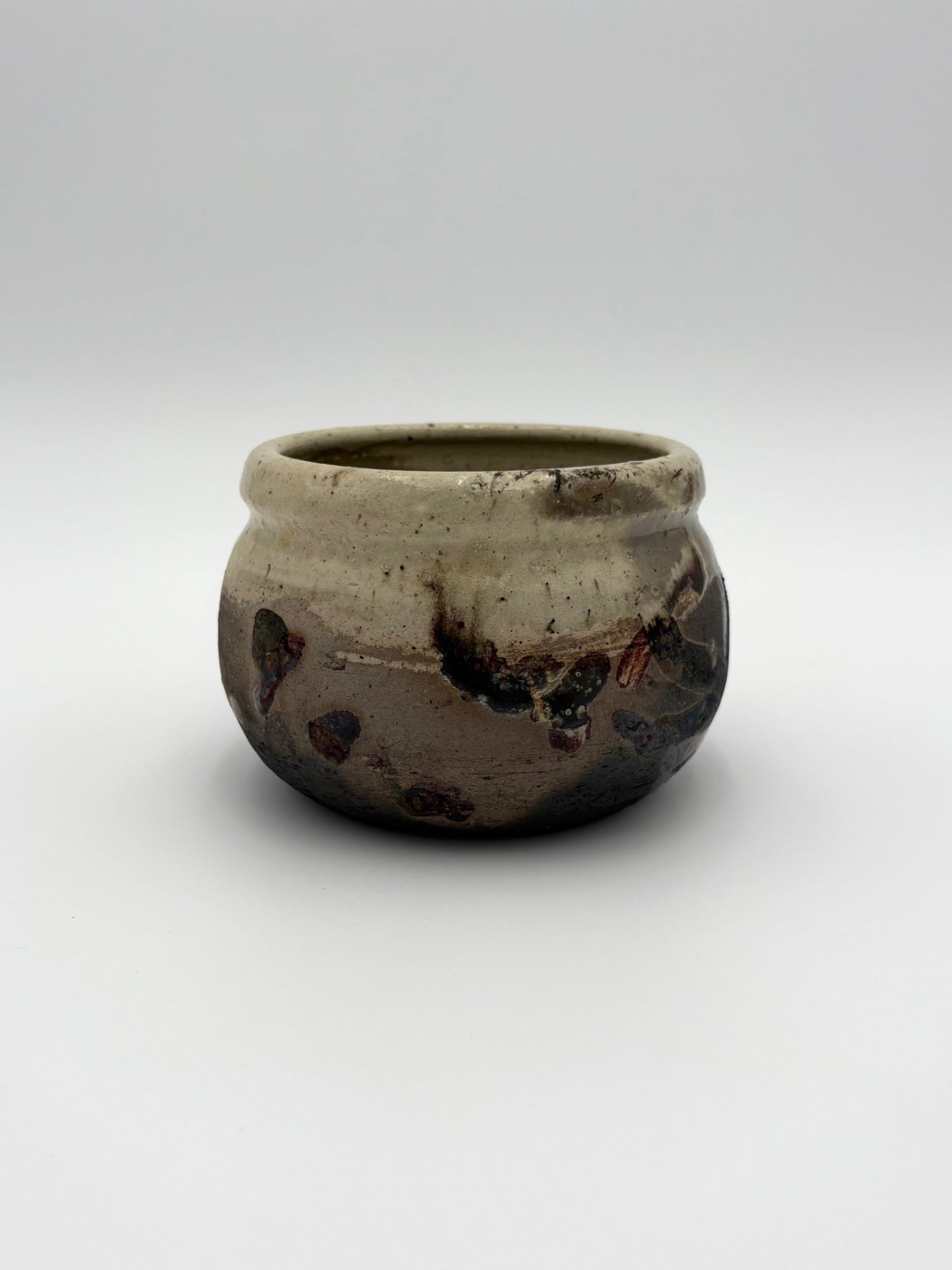 Ceramic Bowl with Smoky Iridescent Glaze