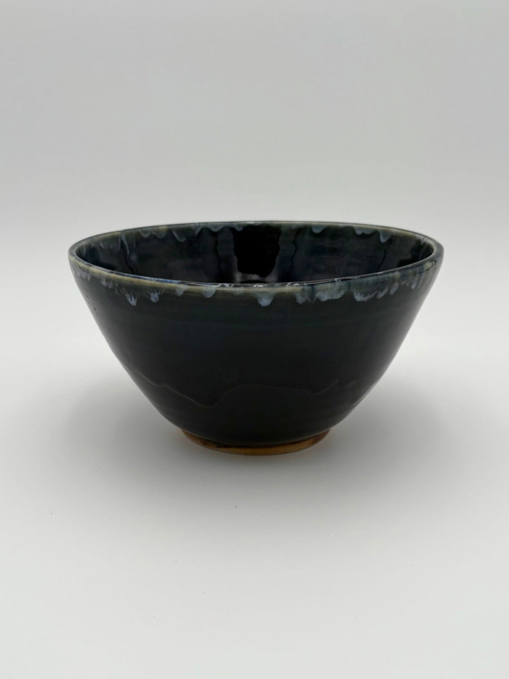Inky Glazed Ceramic Bowl