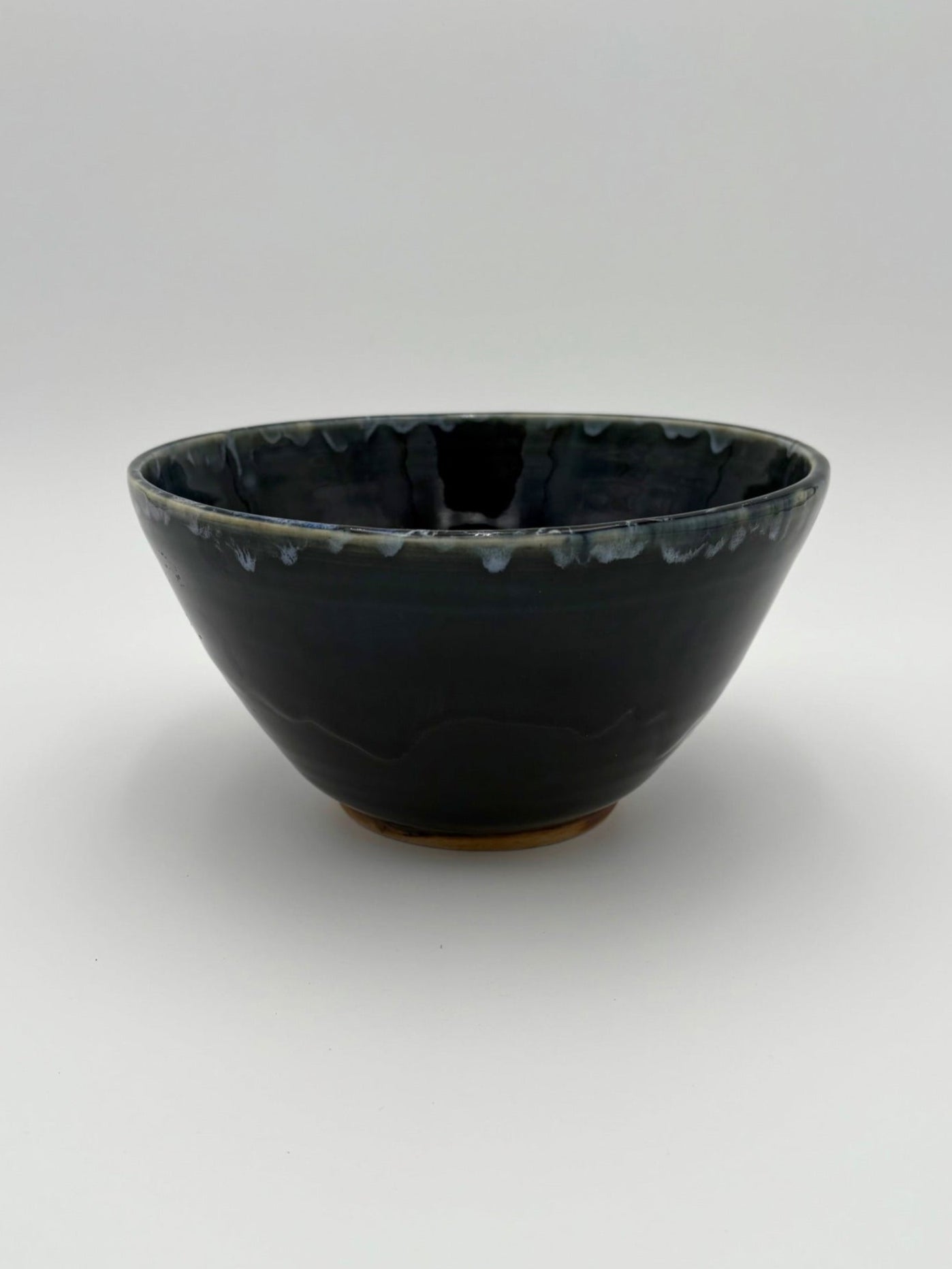 Inky Glazed Ceramic Bowl