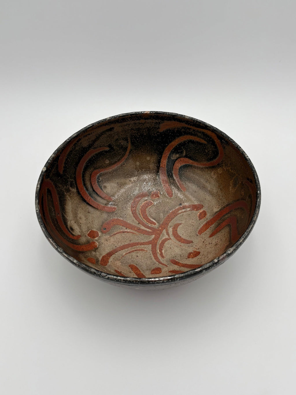 Ceramic Bowl with Lines and Dots