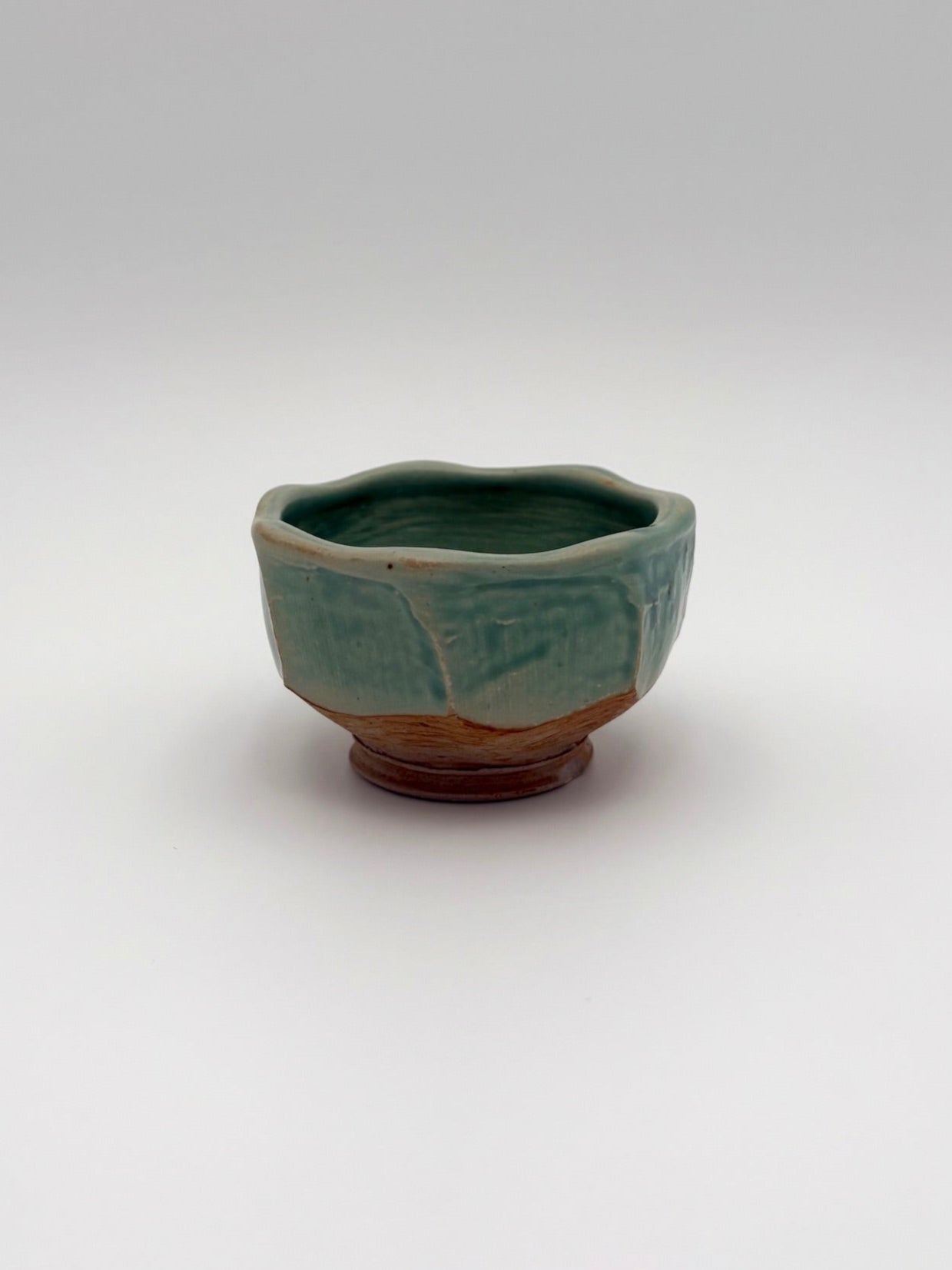 Faceted Turquoise Bowl