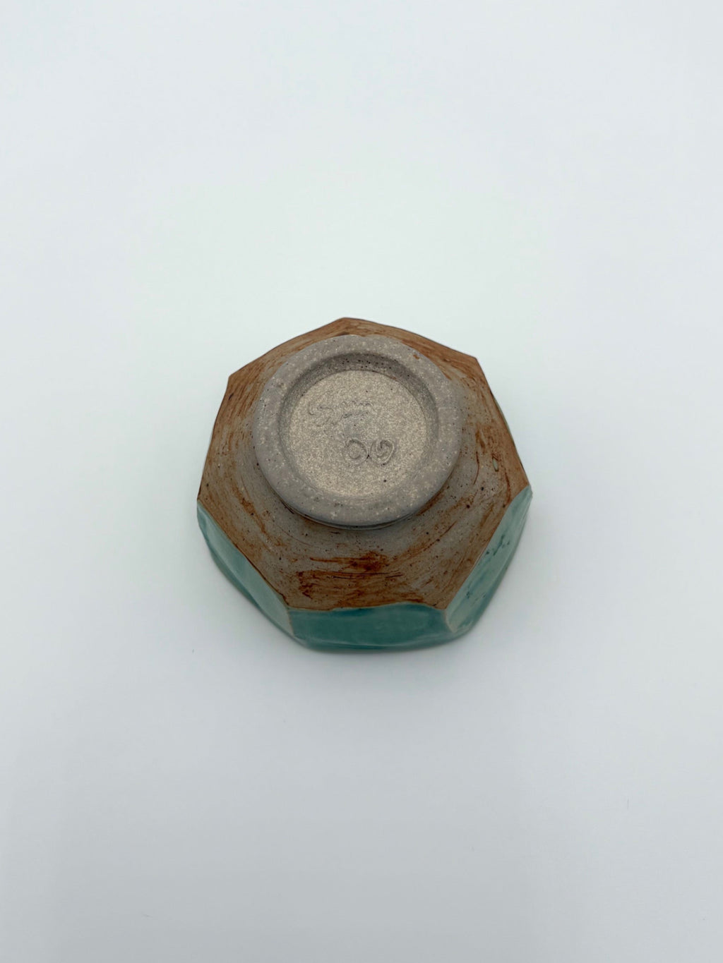 Faceted Turquoise Bowl