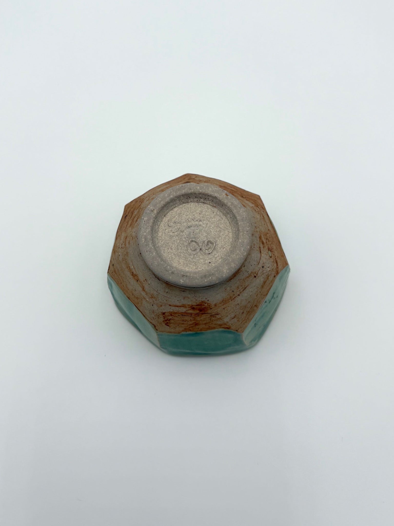 Faceted Turquoise Bowl