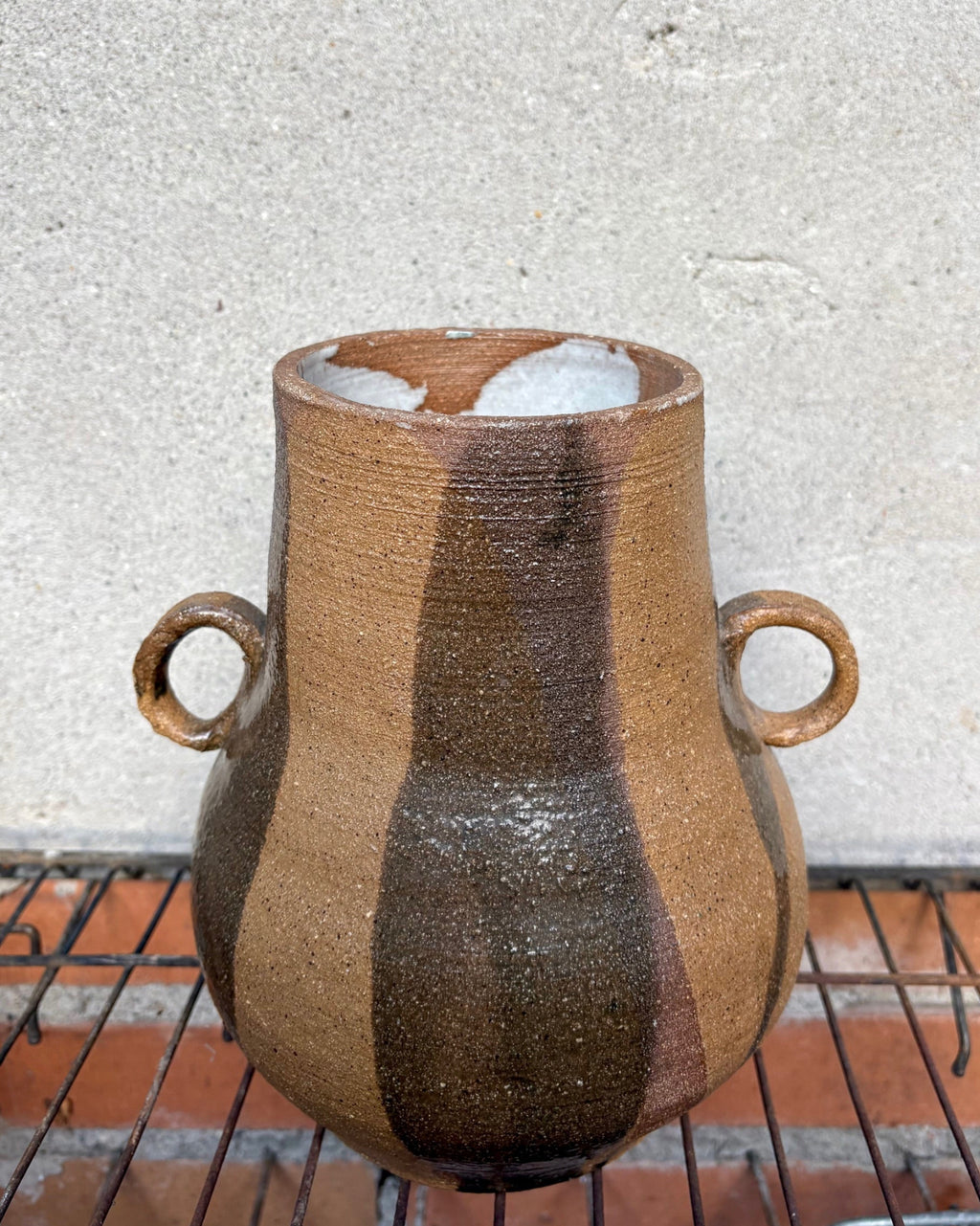 Vase with Stripes and Handles