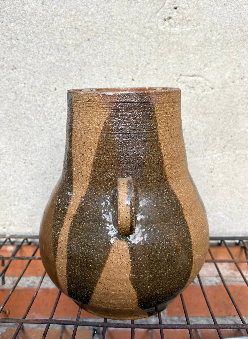Vase with Stripes and Handles