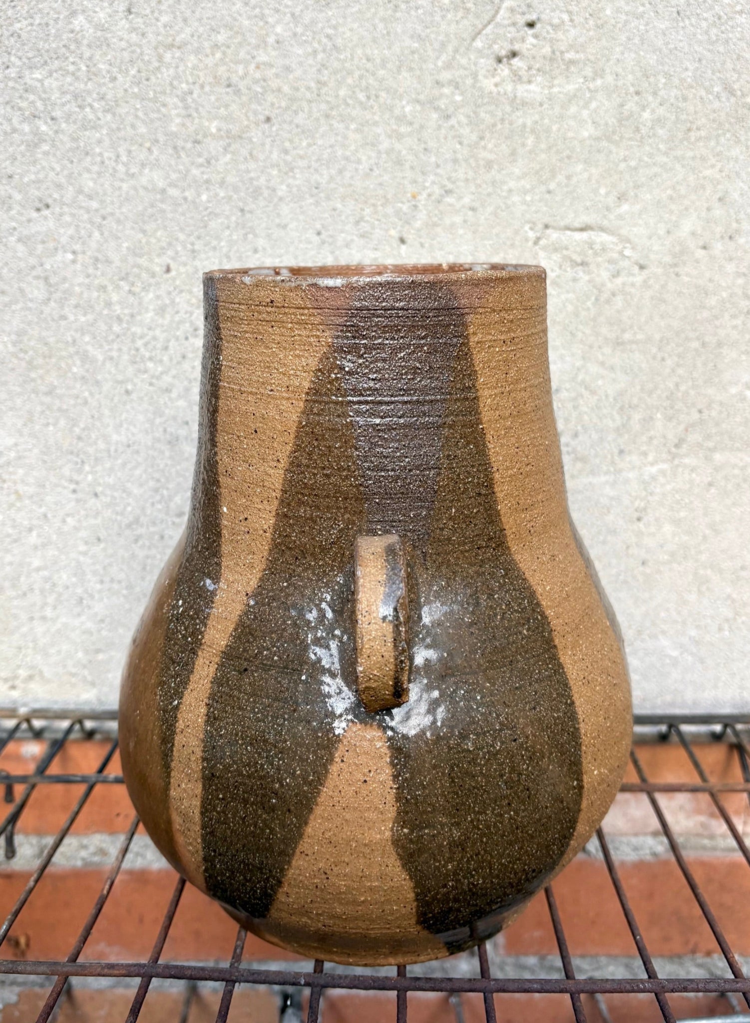 Vase with Stripes and Handles