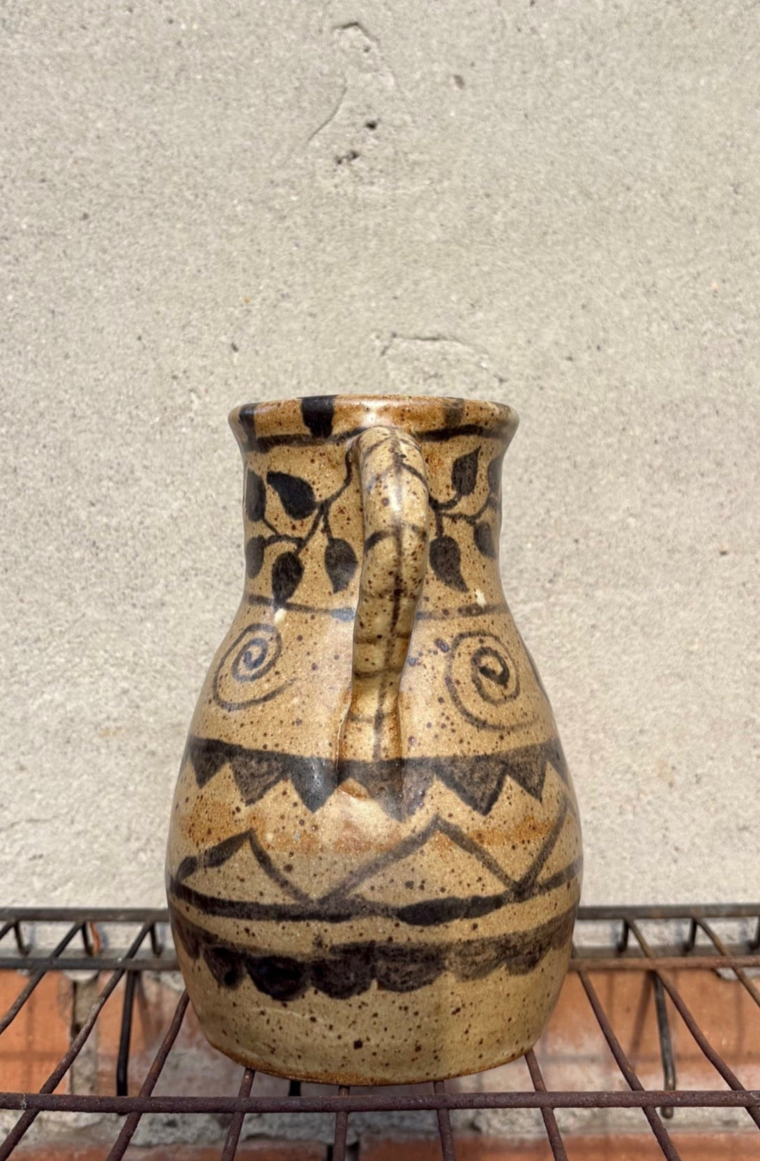 Vase with Painted Designs and Handles