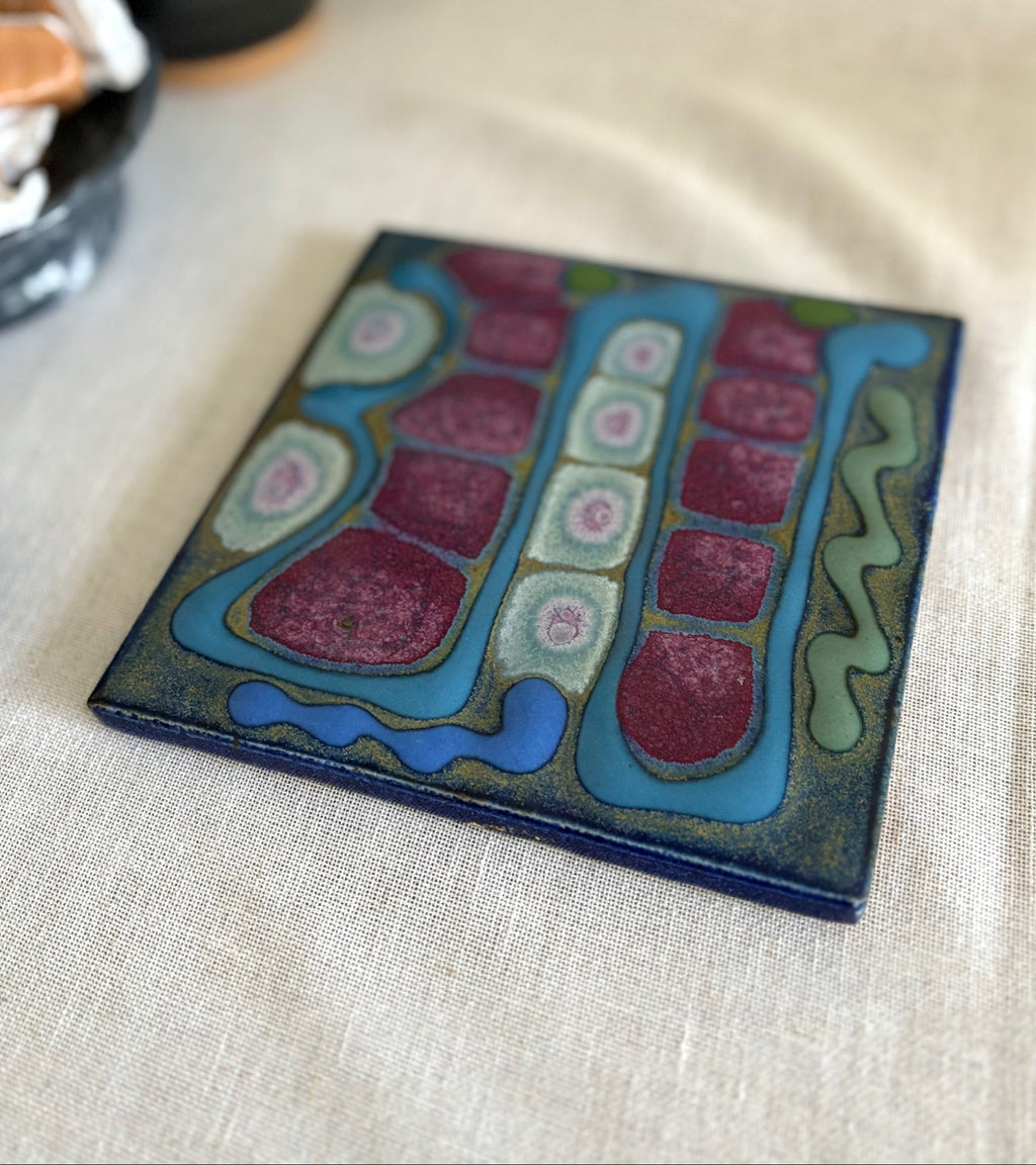 Abstract Tile in Cool Tones