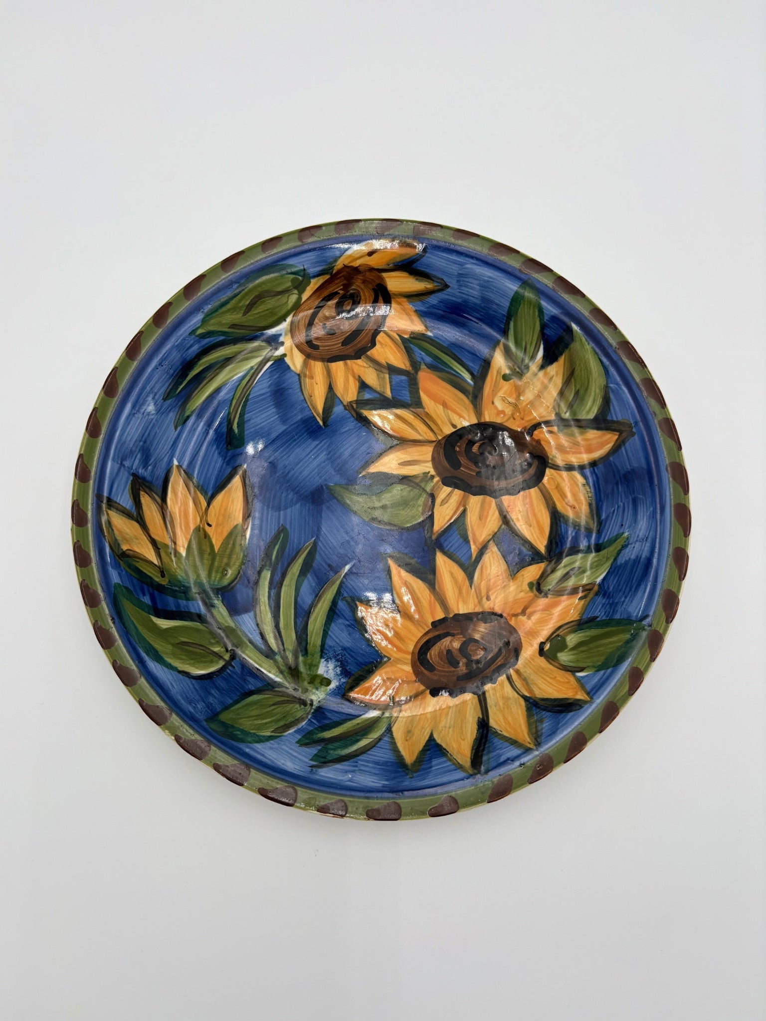 Blue Sunflower Plate