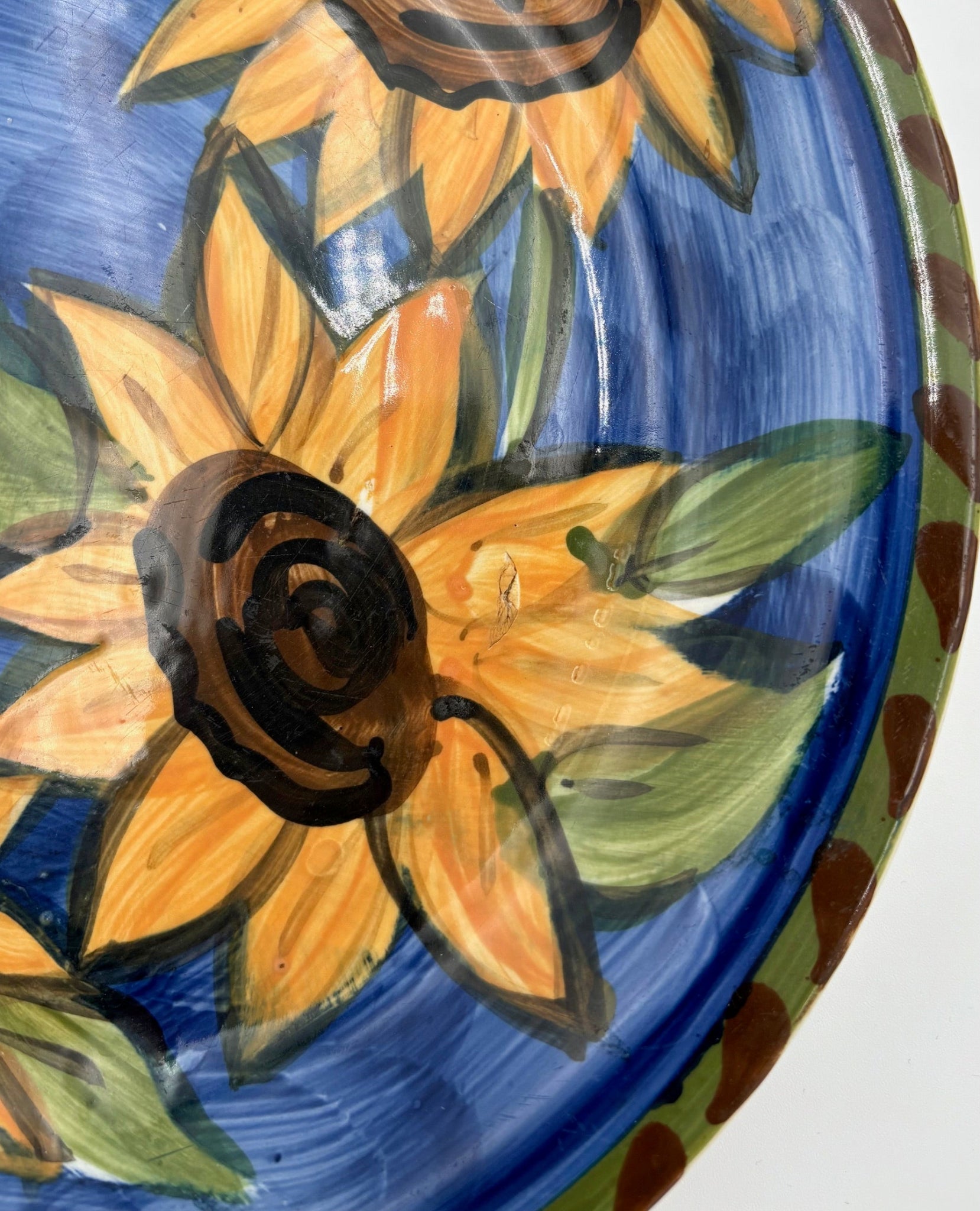 Blue Sunflower Plate
