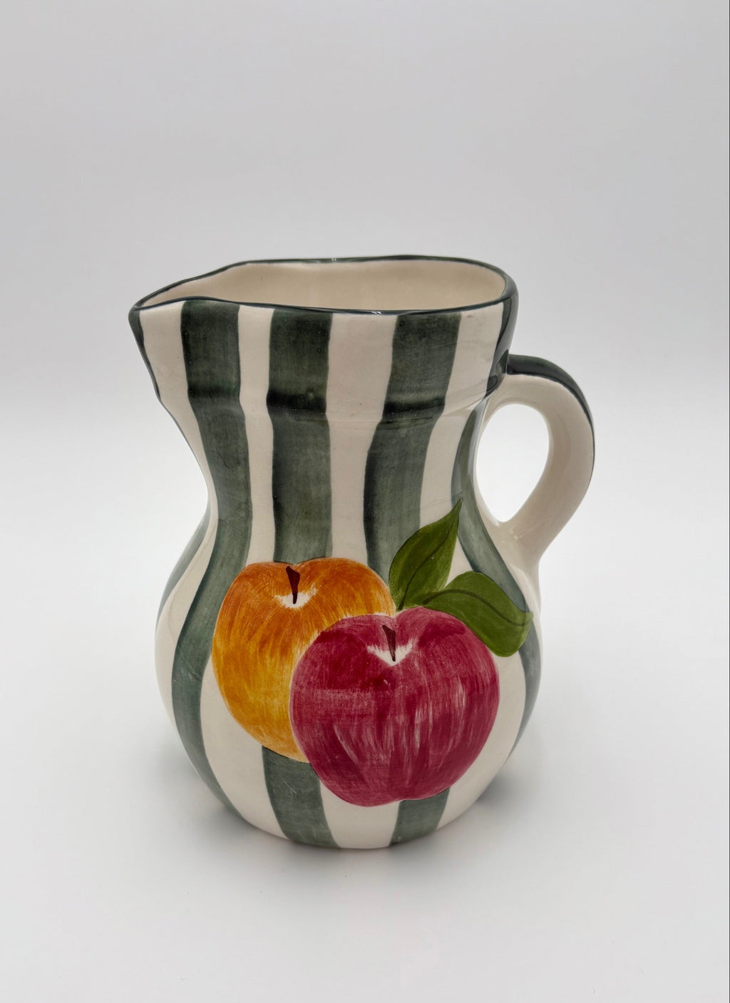 Striped Apple Pitcher