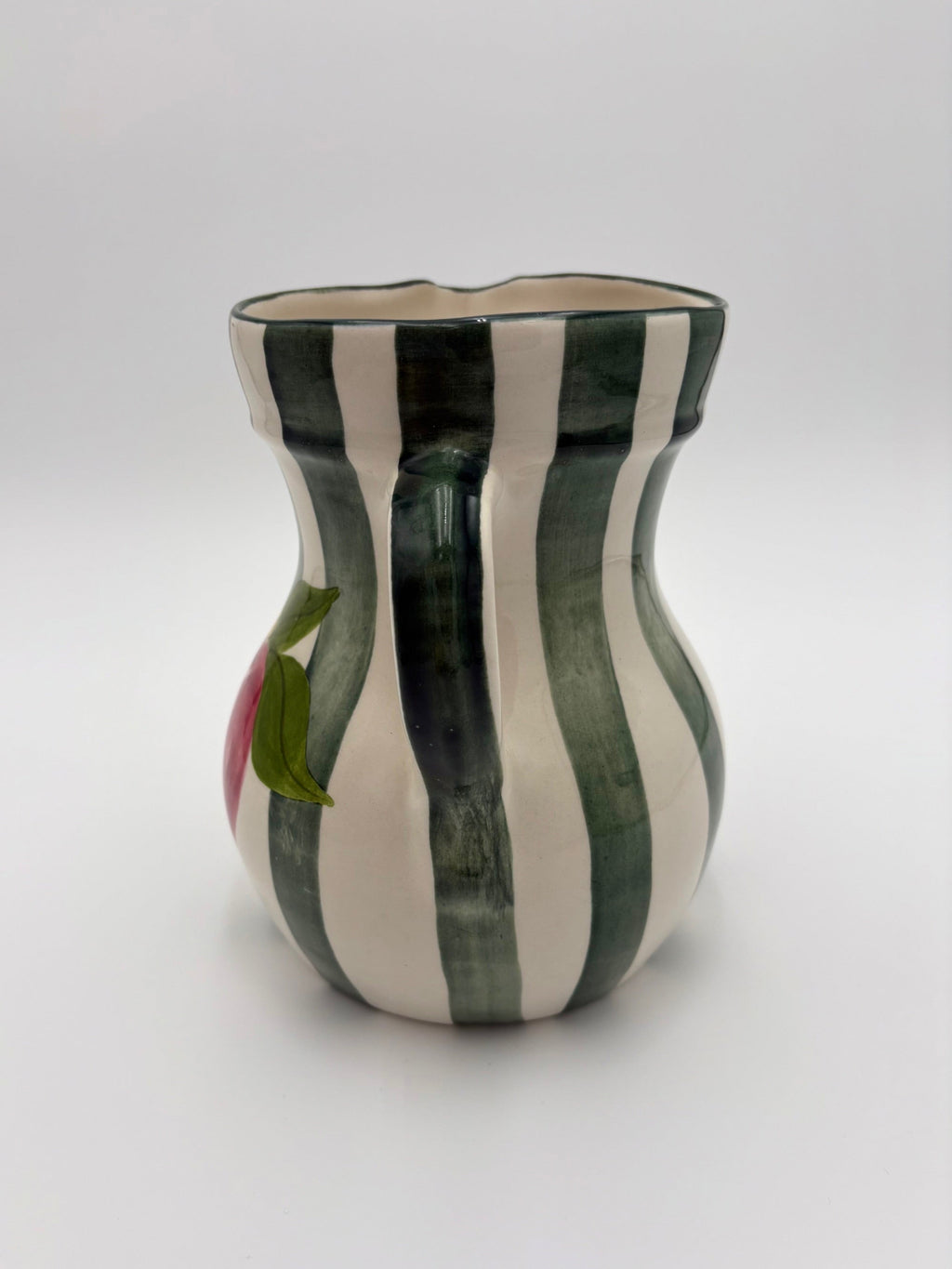 Striped Apple Pitcher
