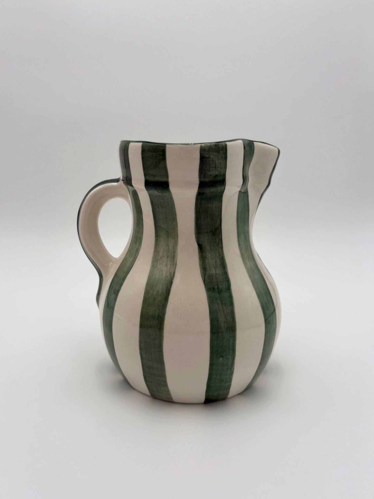 Striped Apple Pitcher