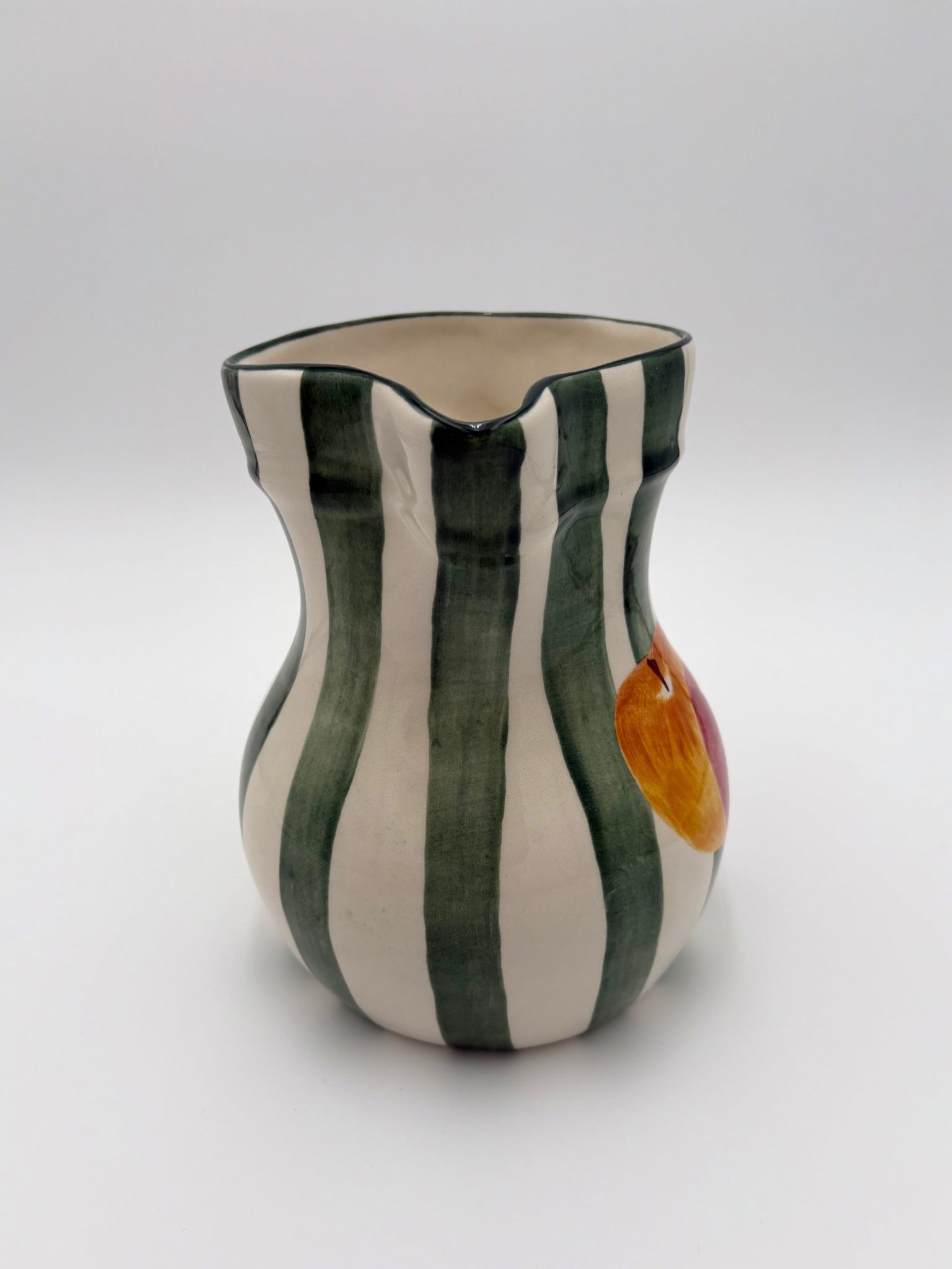 Striped Apple Pitcher