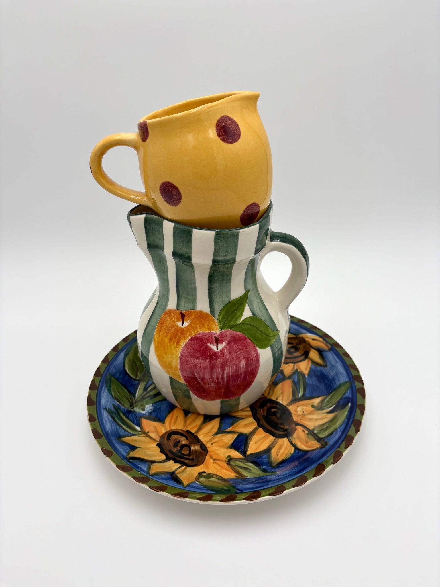 Striped Apple Pitcher