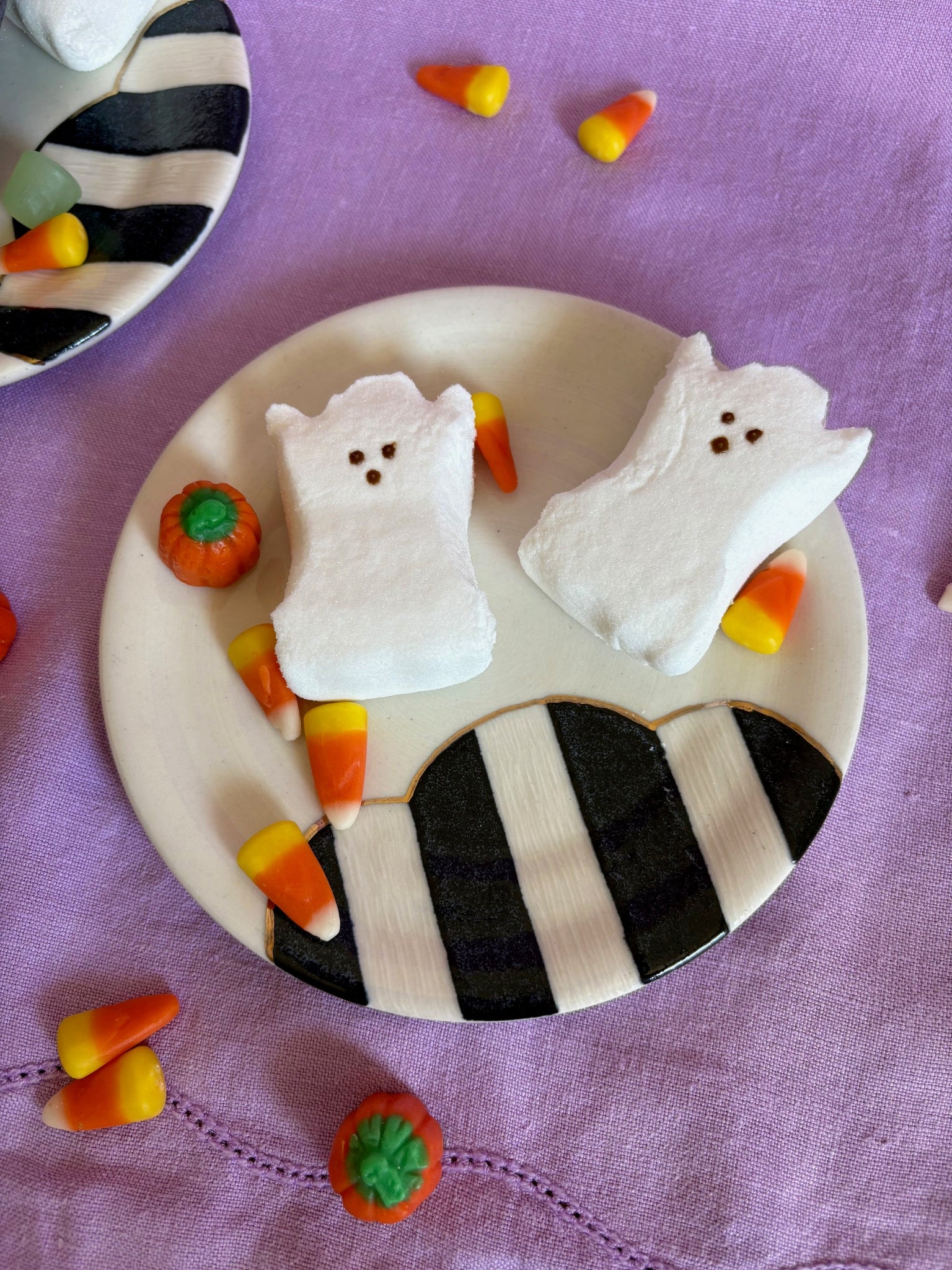 Black and White Striped Plates