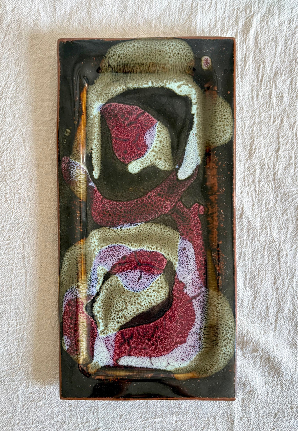 Violet and Black Serving Platter