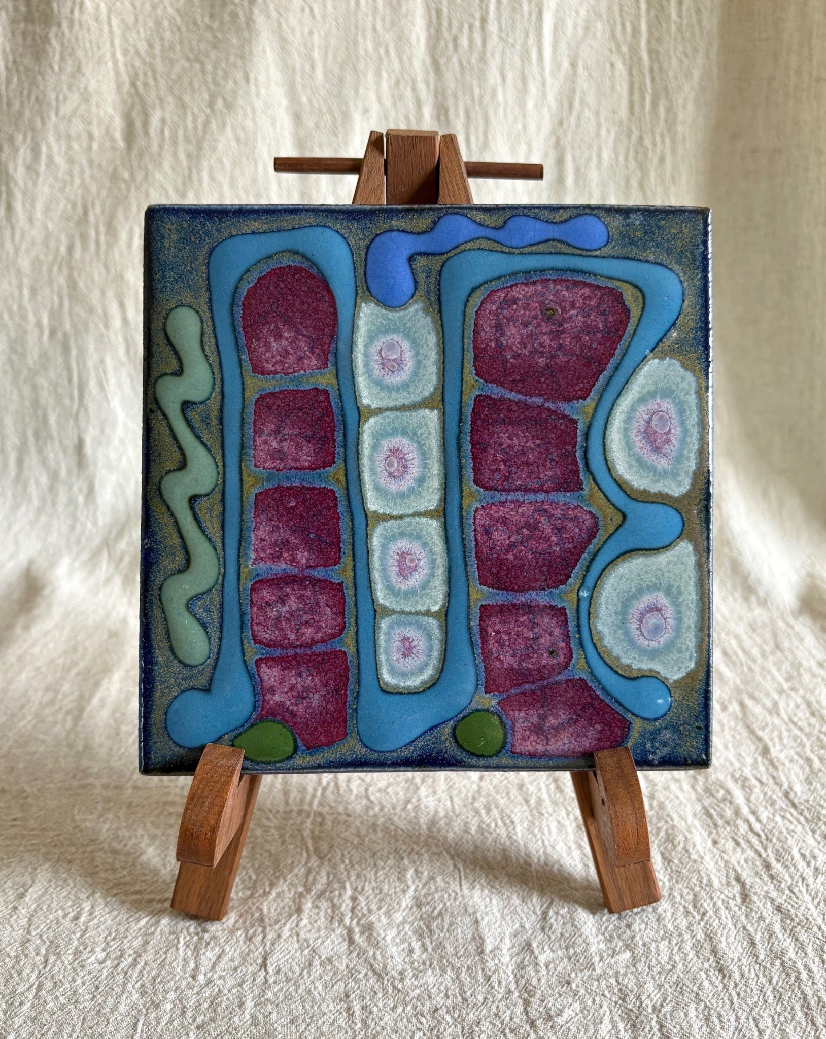 Abstract Tile in Cool Tones