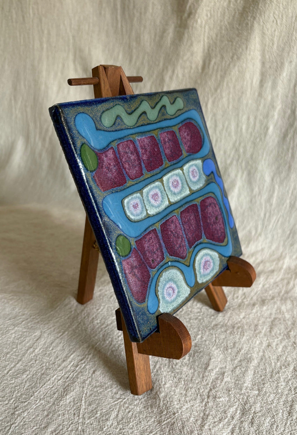 Abstract Tile in Cool Tones