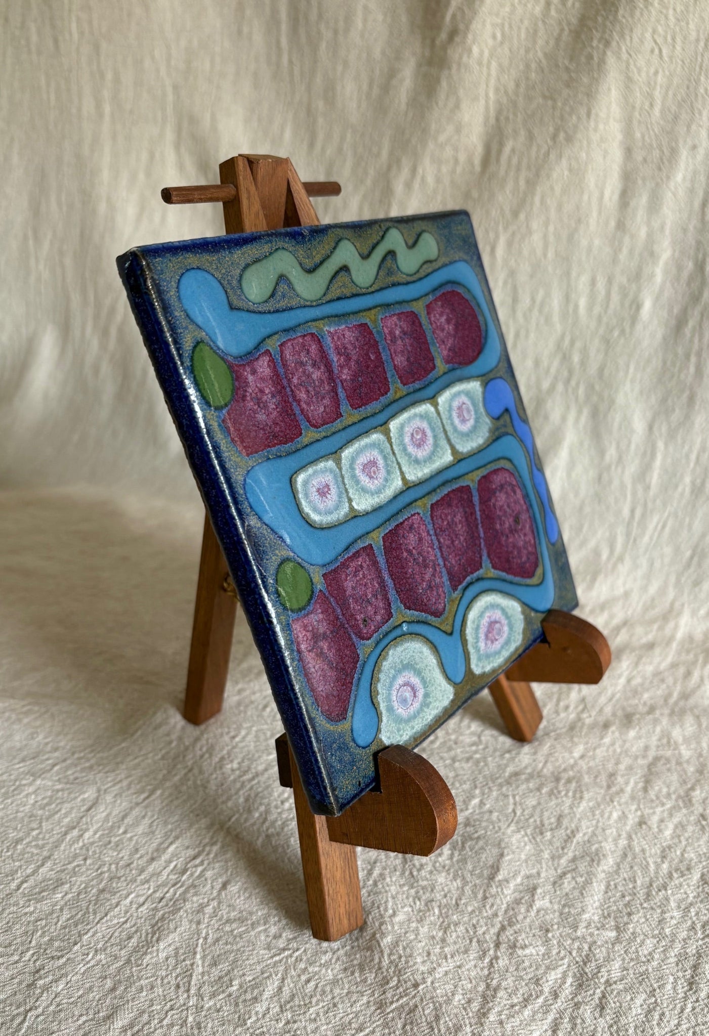 Abstract Tile in Cool Tones