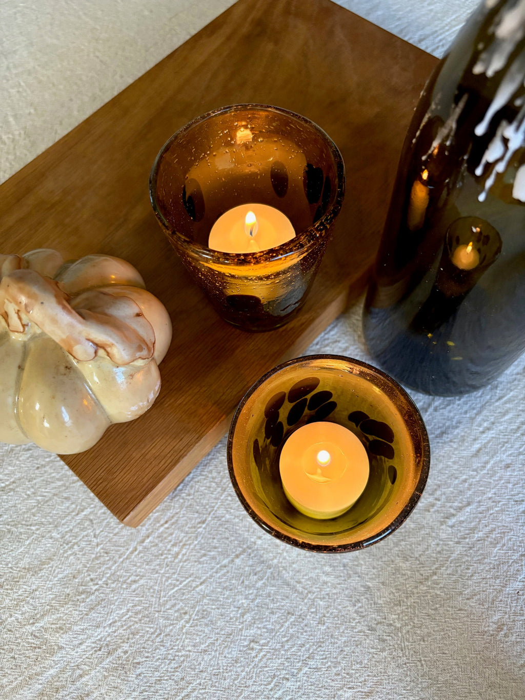 Tortoise Glass Votive Holders