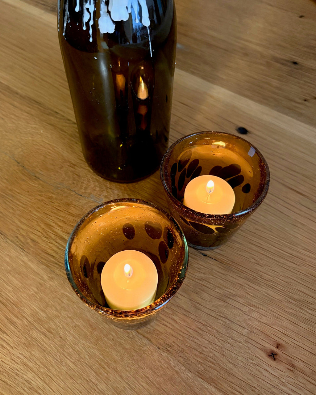 Tortoise Glass Votive Holders