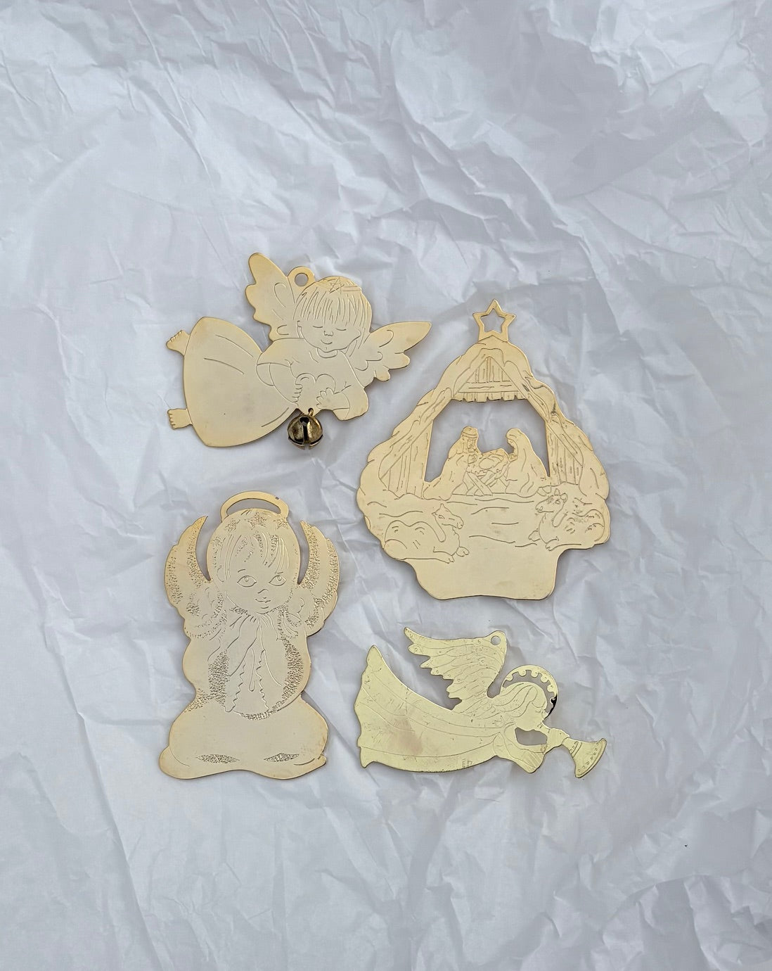 Brass Nativity Ornament Mix