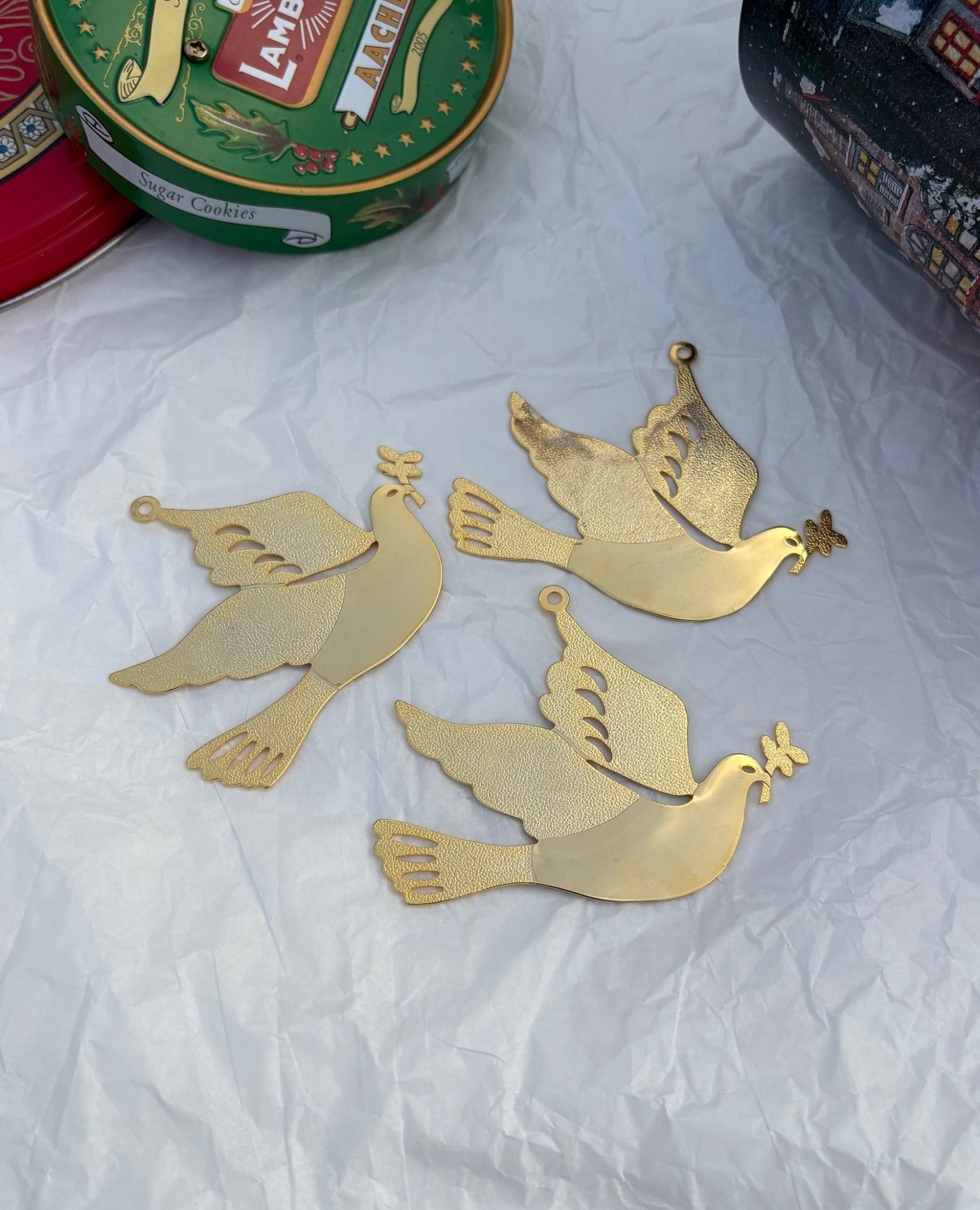 Brass Doves Ornament Mix