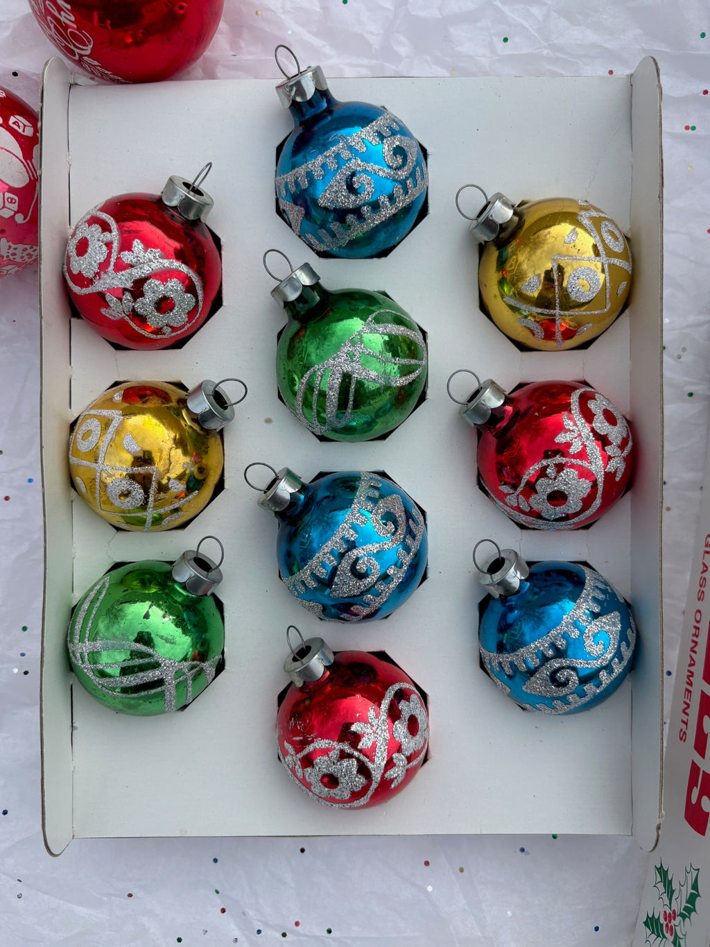 Glitter Glass Ball Ornaments