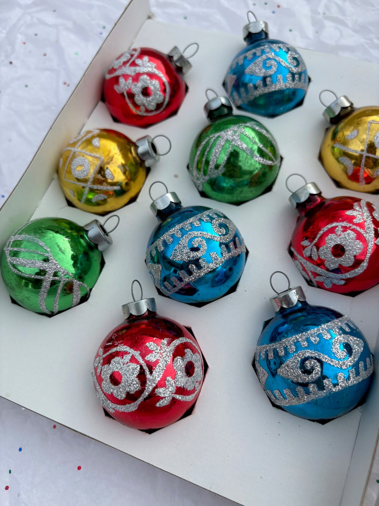 Glitter Glass Ball Ornaments
