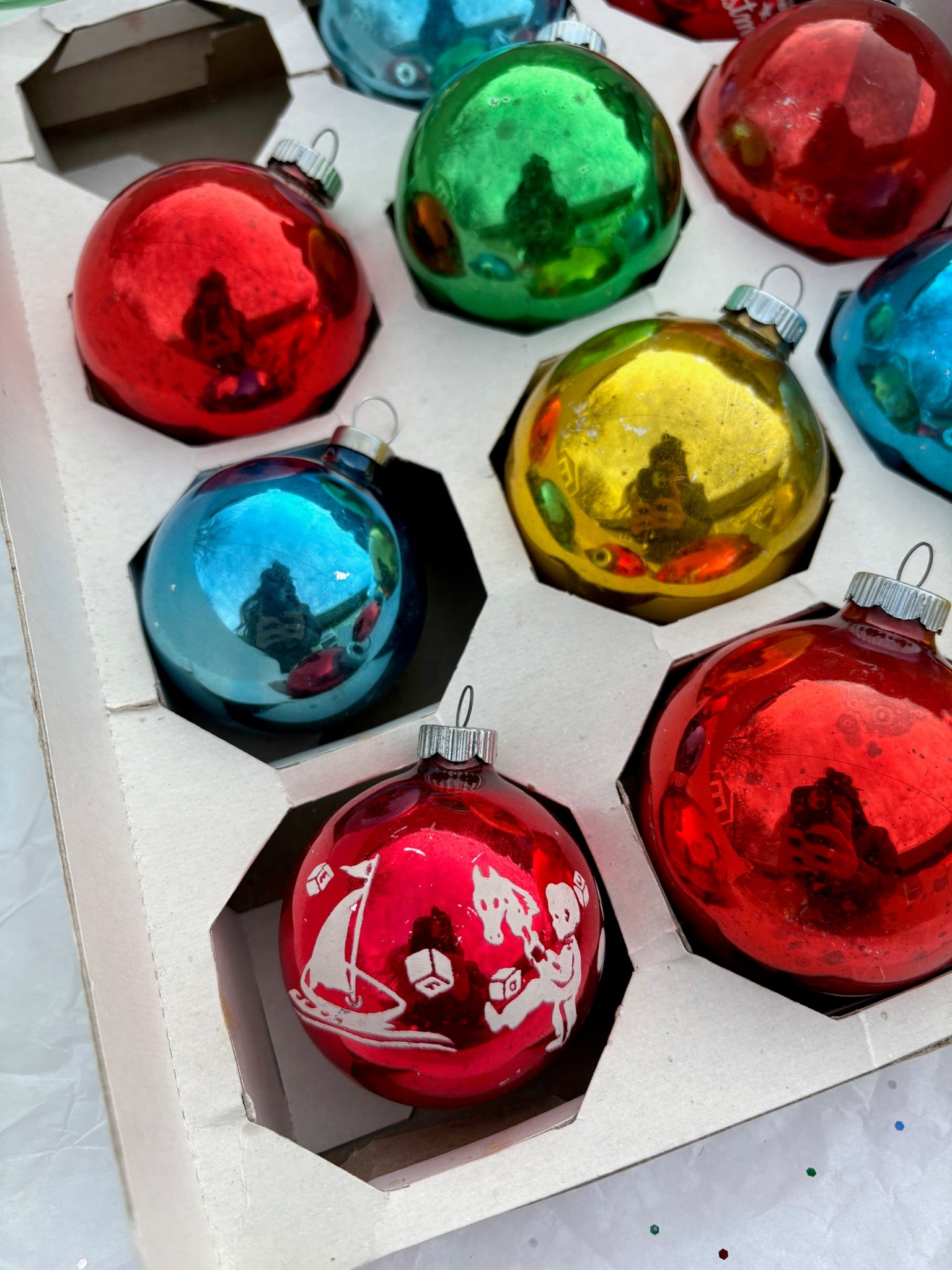 (Mostly) Solid Color Glass Ball Ornaments