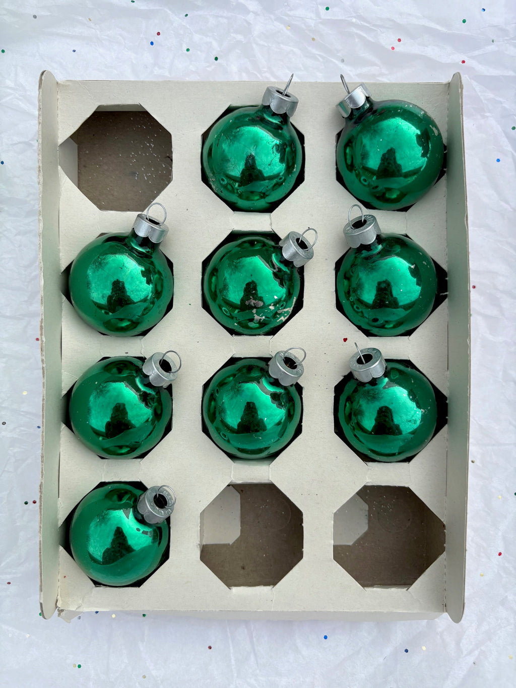 Green Glass Ball Ornaments