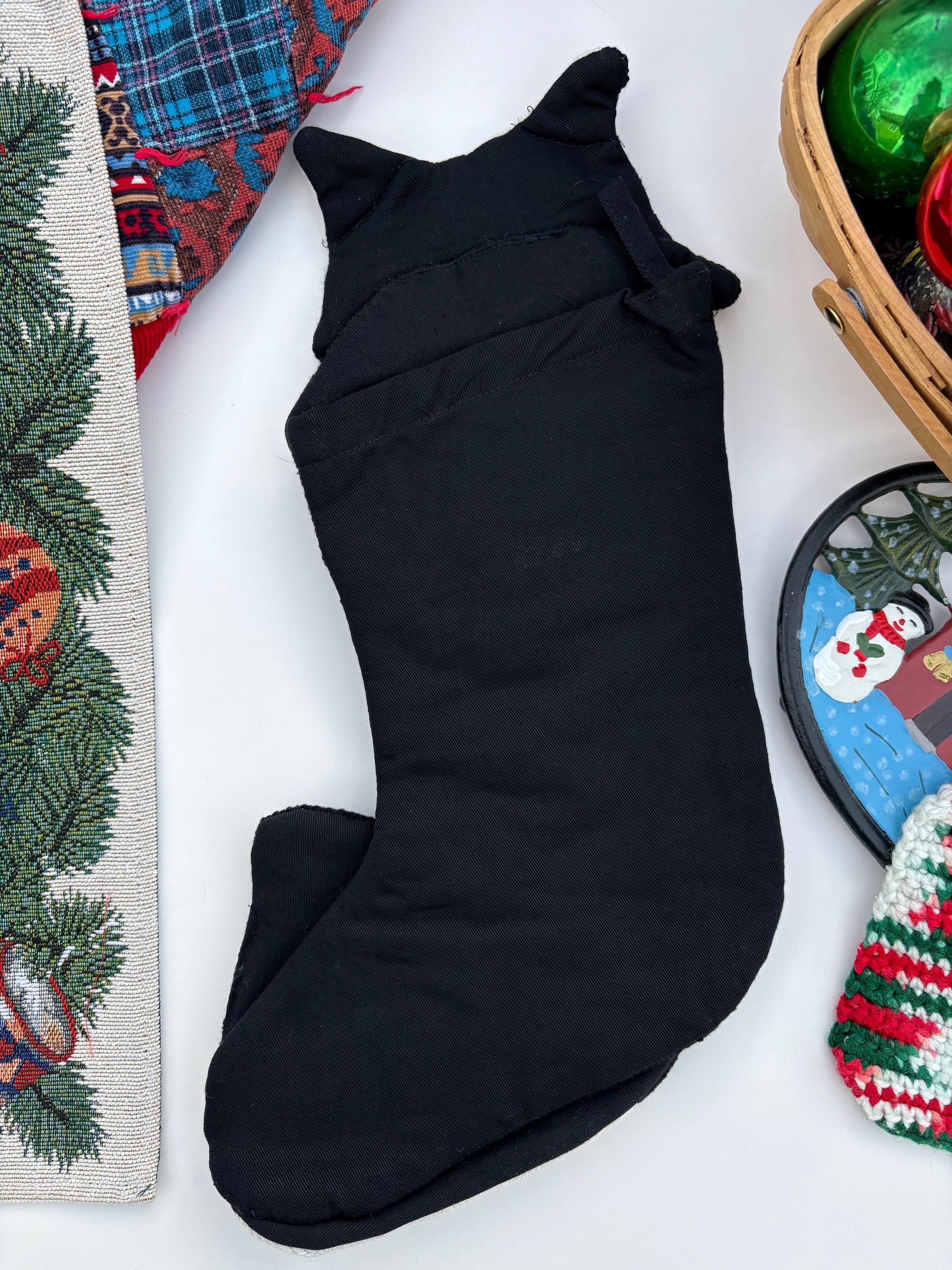 Cat Needlepoint Stocking