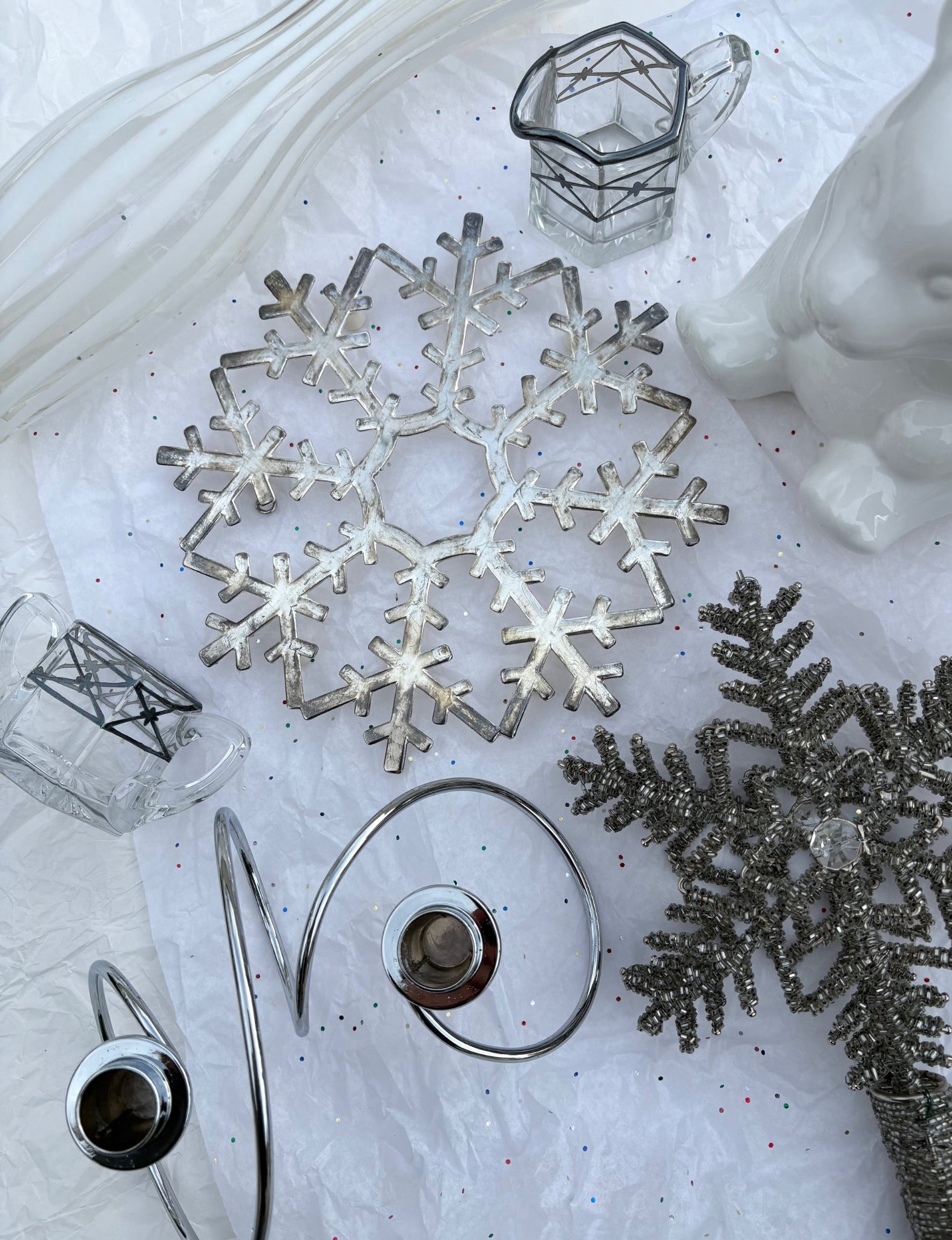 Silver Snowflake Trivet