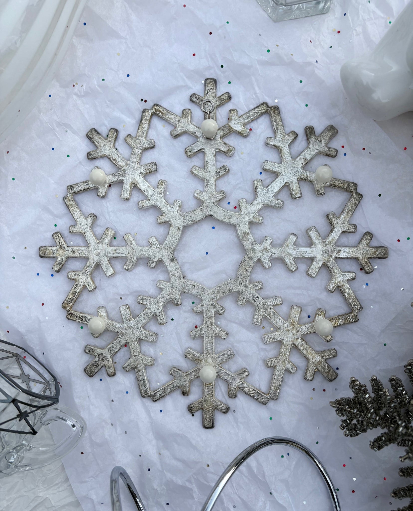 Silver Snowflake Trivet