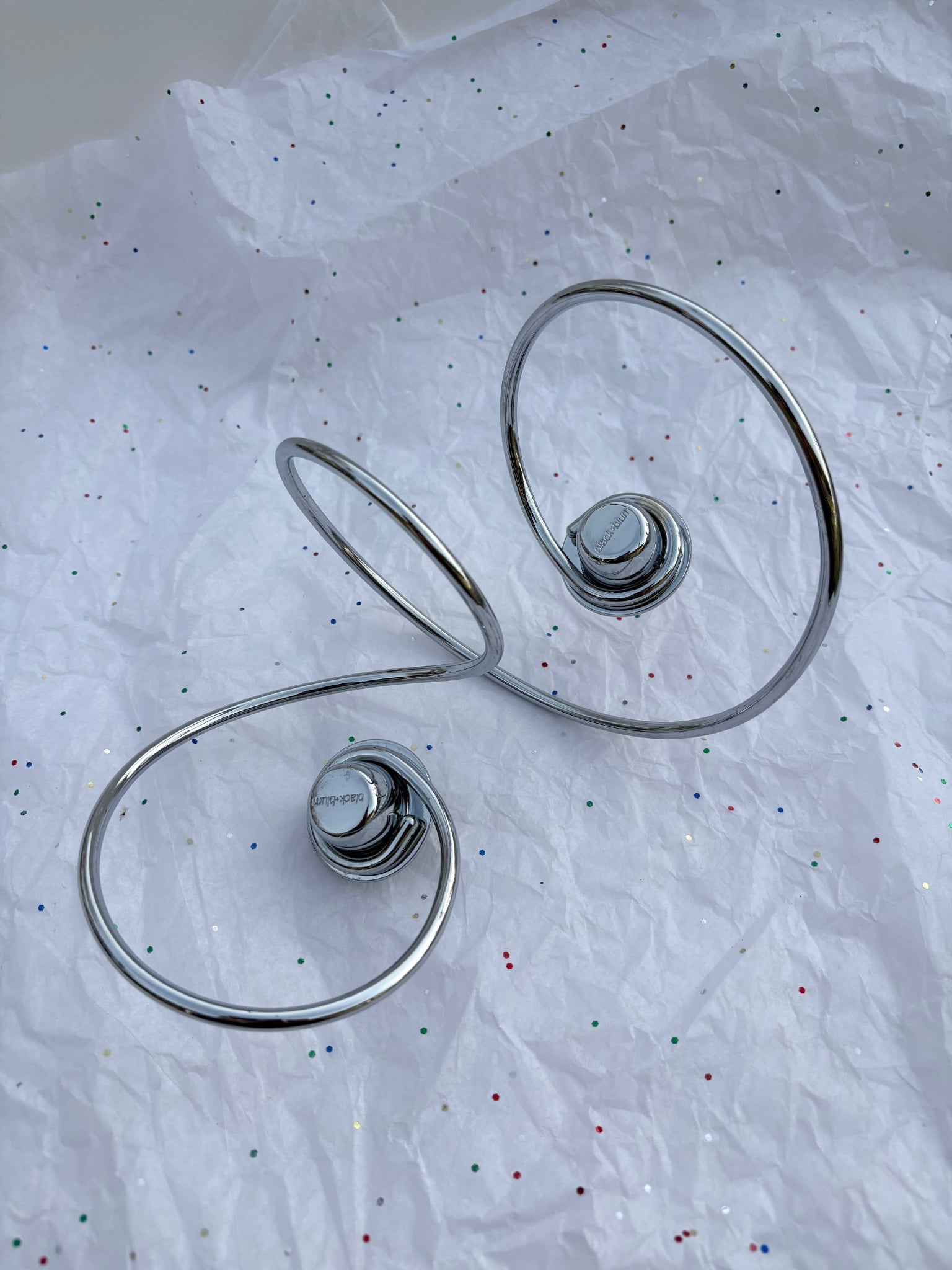 Chrome Looped Candle Holder