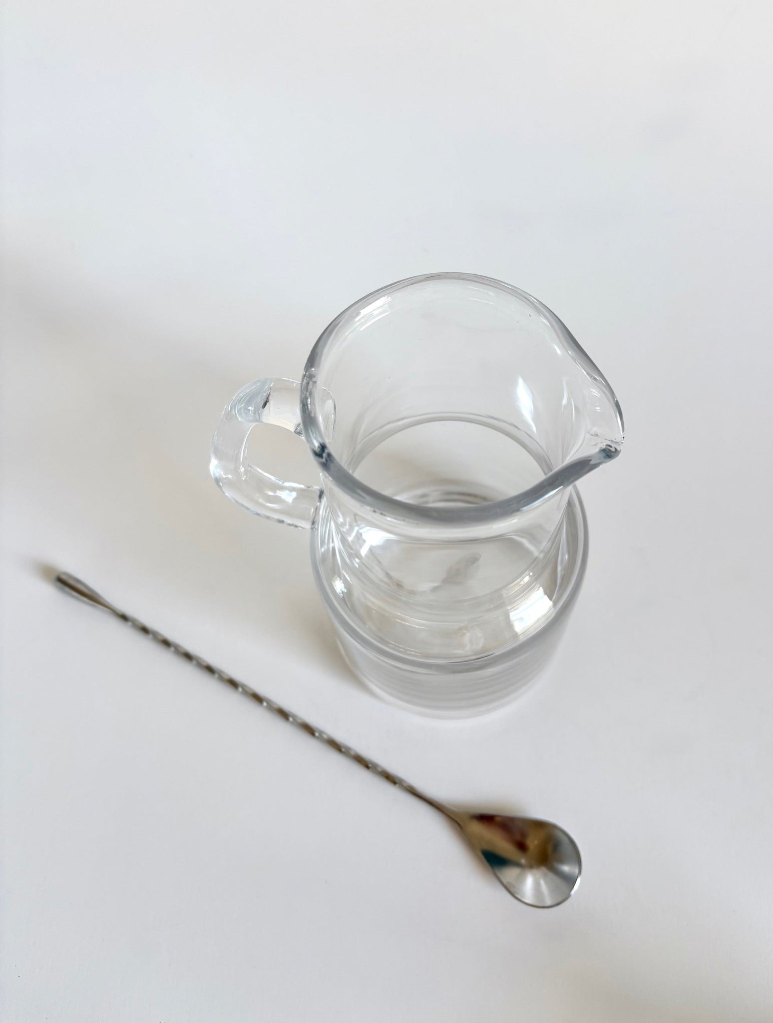 Glass Martini Pitcher with Stir Spoon