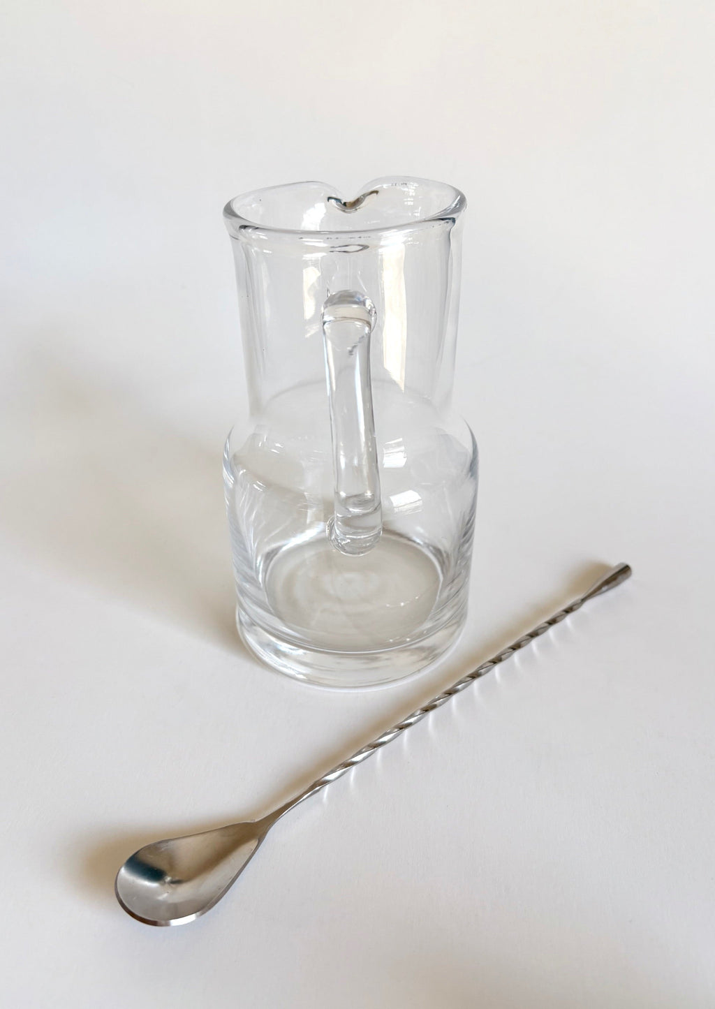 Glass Martini Pitcher with Stir Spoon