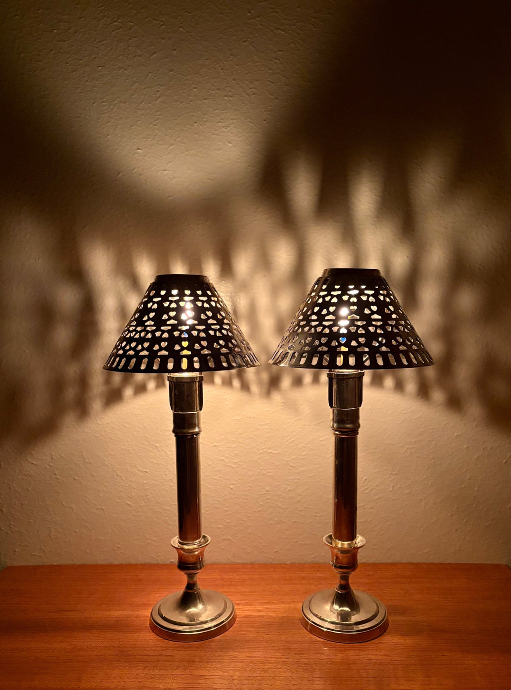 Vintage Silver Plated Candle Lamps