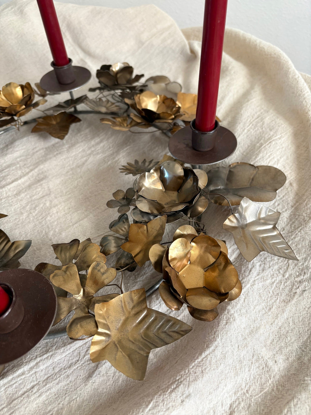 Floral Metal Advent Wreath