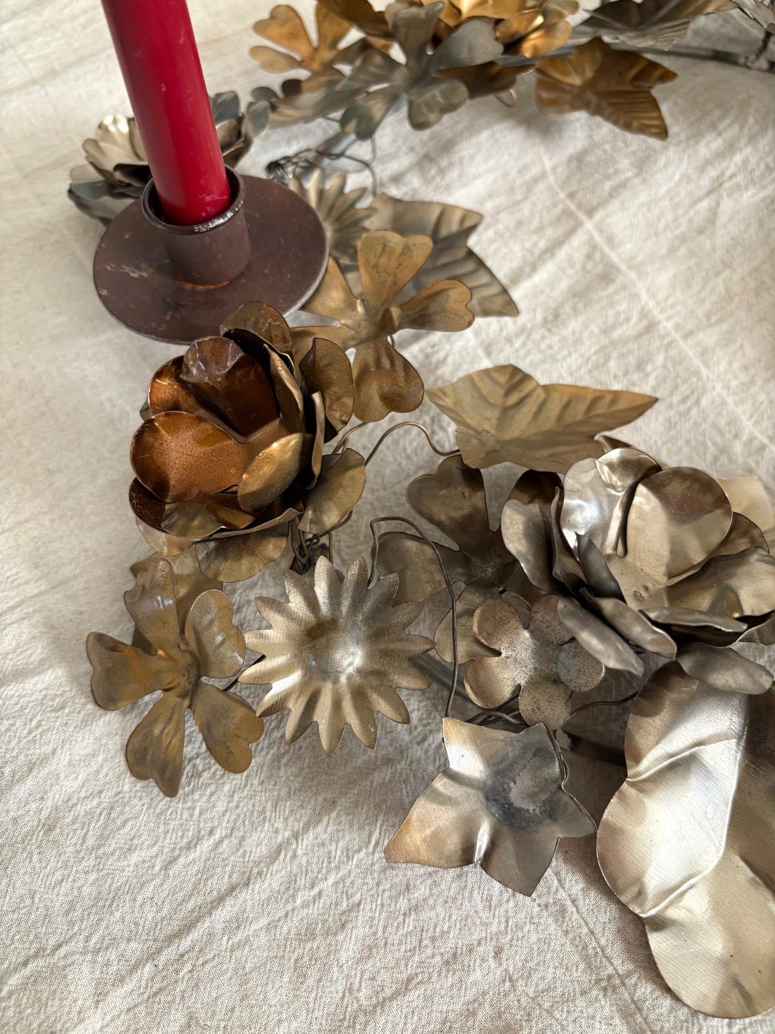 Floral Metal Advent Wreath