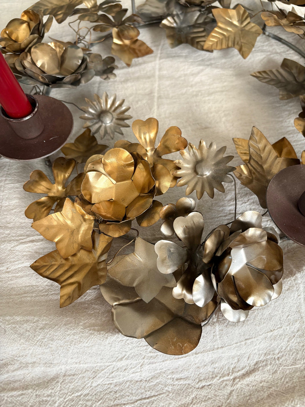 Floral Metal Advent Wreath