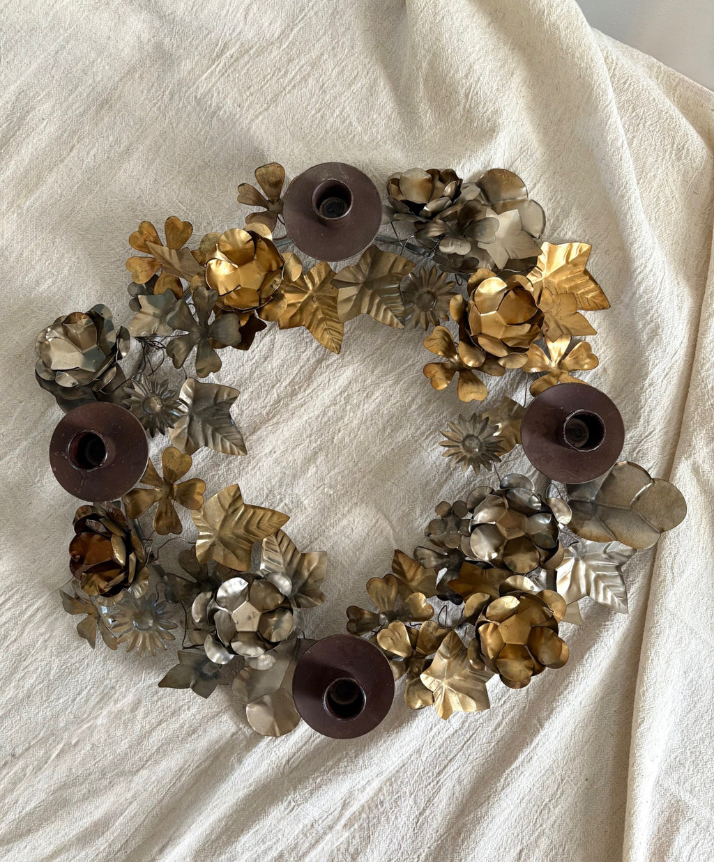Floral Metal Advent Wreath