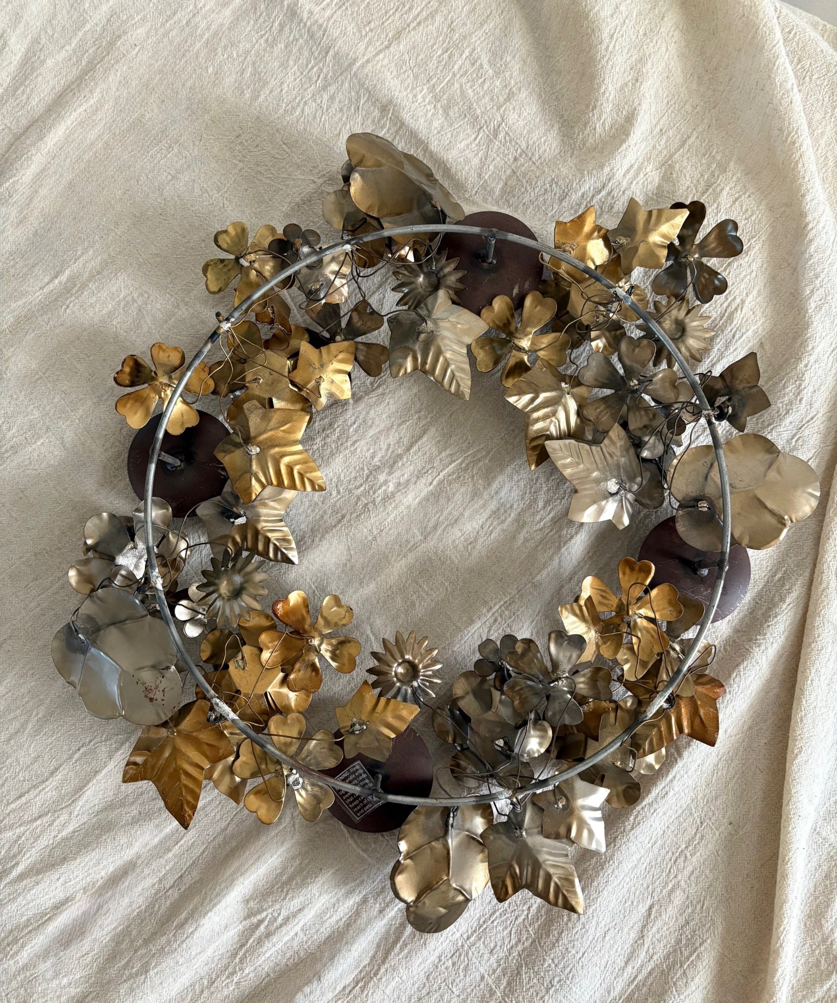 Floral Metal Advent Wreath