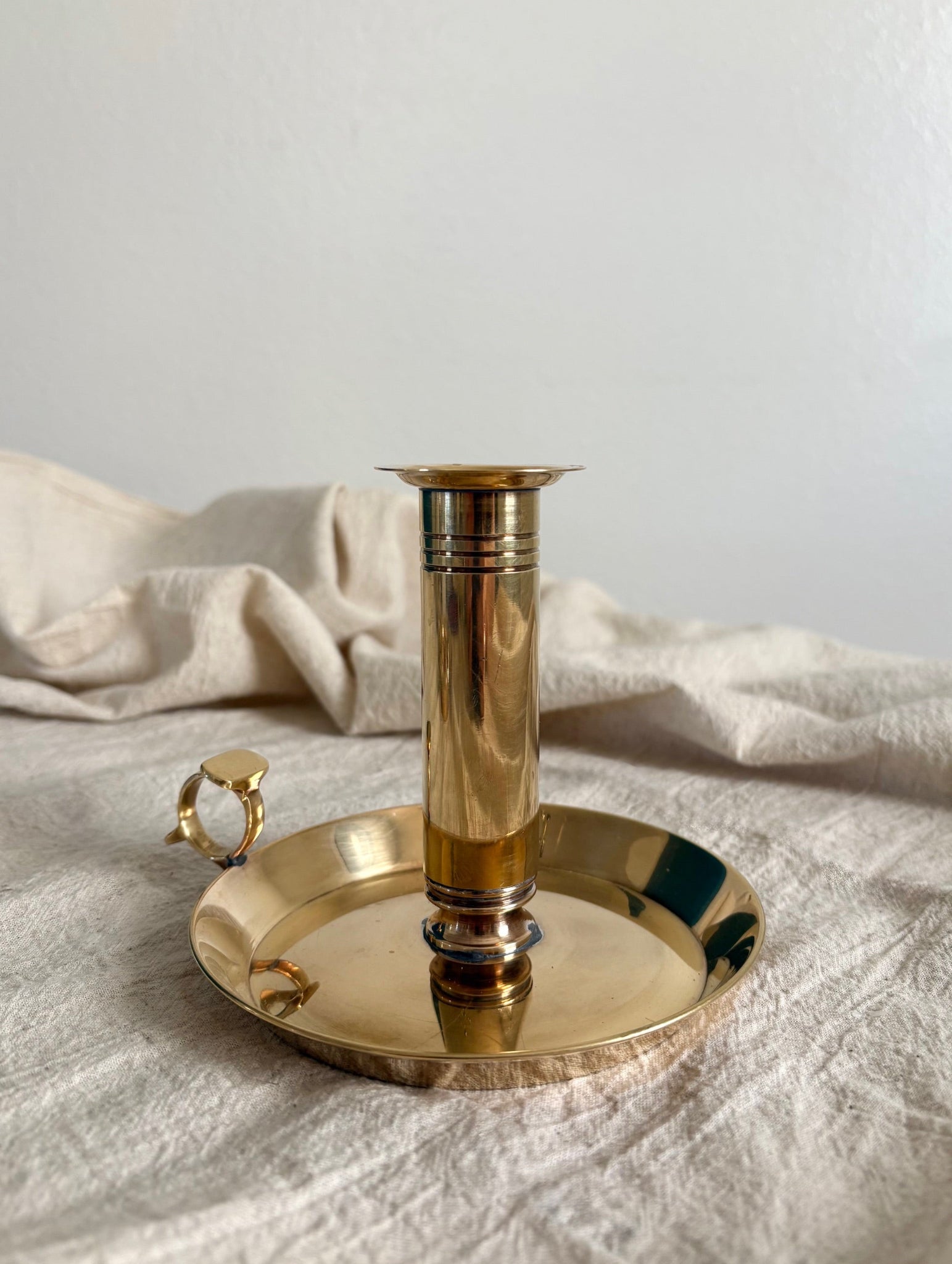 Brass Push Up Chamber Candle Holder