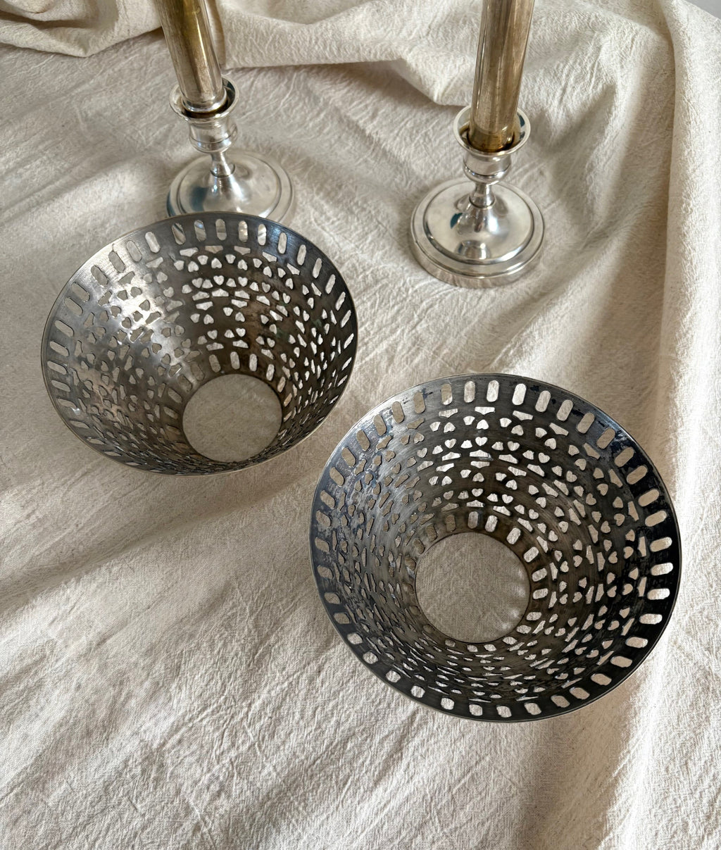Vintage Silver Plated Candle Lamps