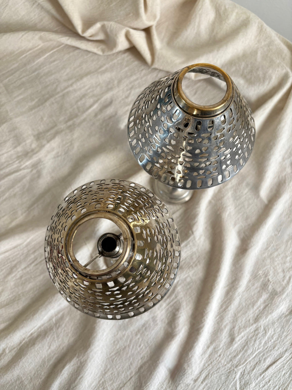 Vintage Silver Plated Candle Lamps