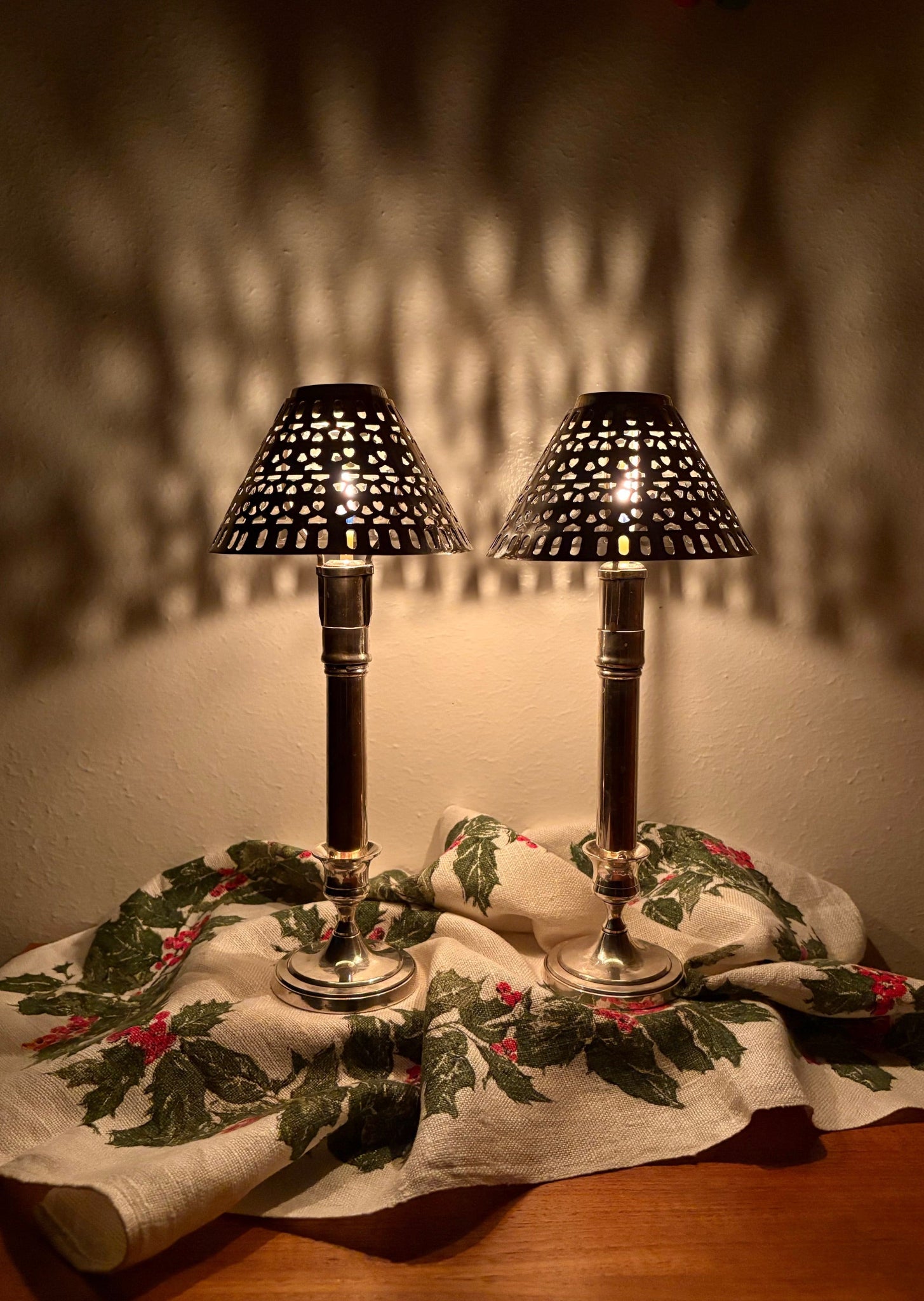 Vintage Silver Plated Candle Lamps