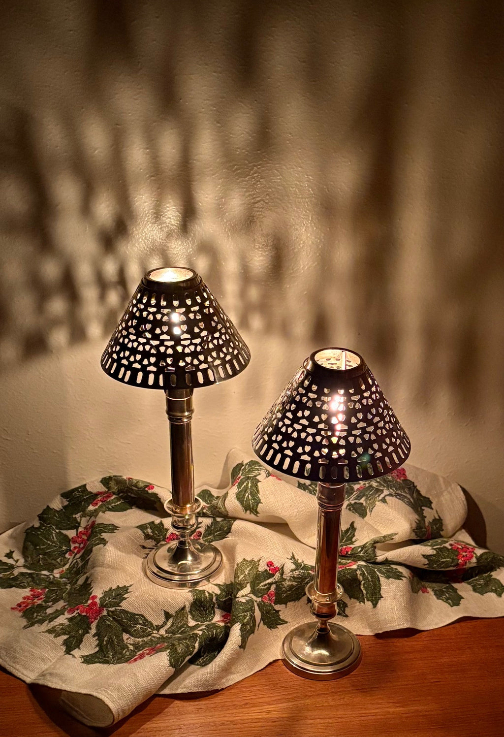 Vintage Silver Plated Candle Lamps
