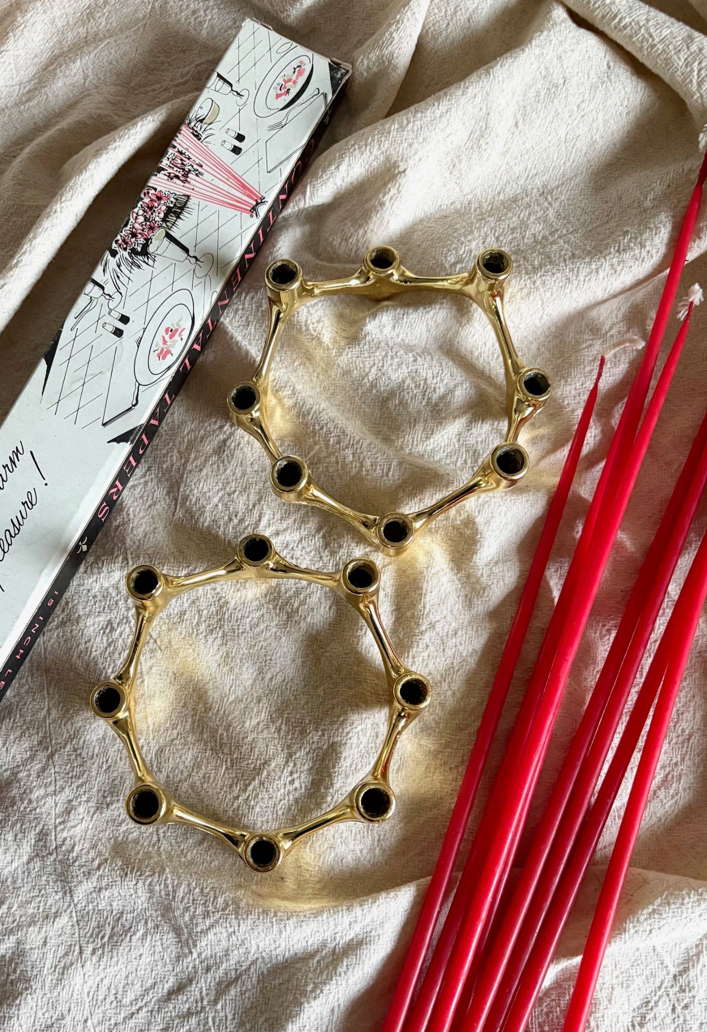 MCM Flower Taper Candle Holder